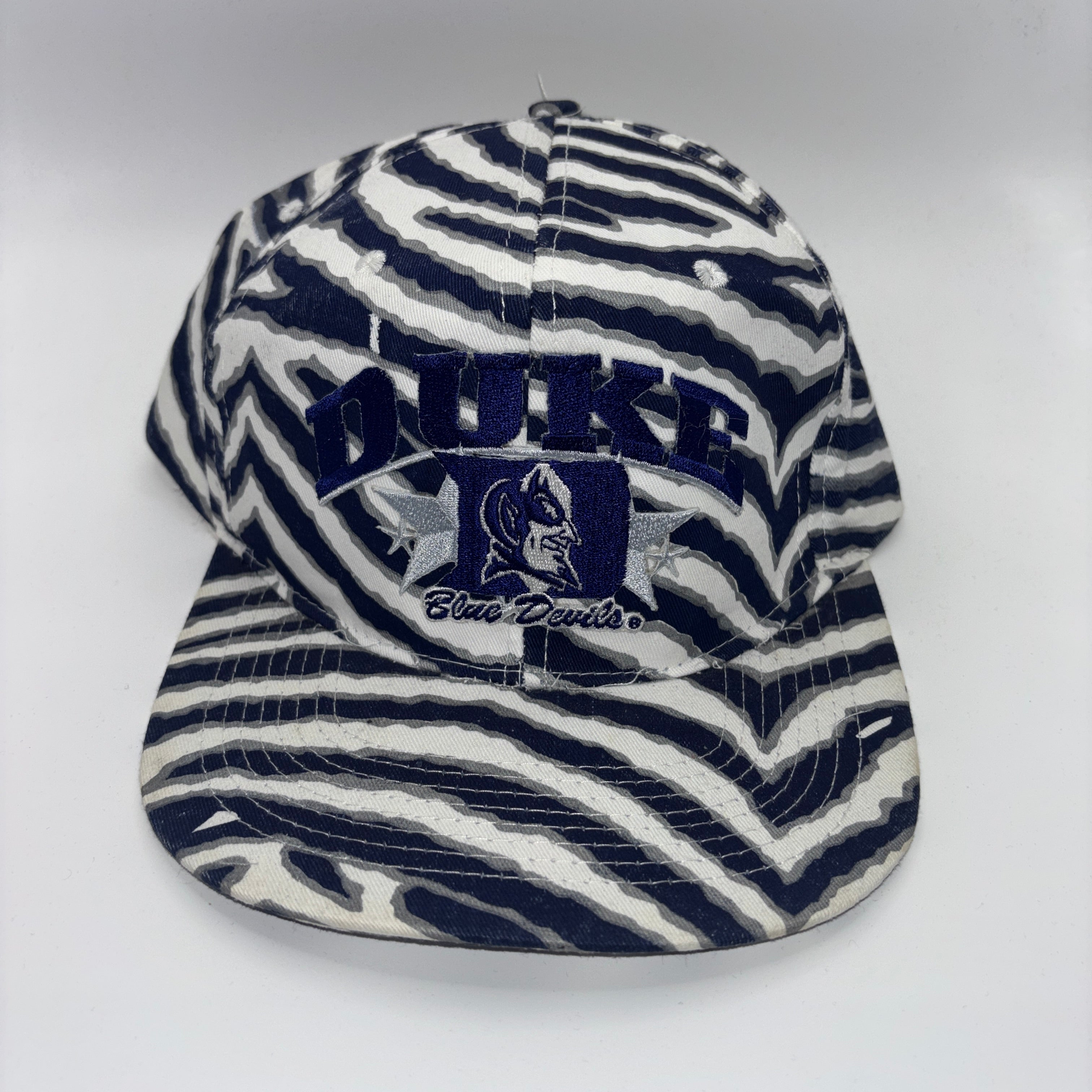 Vintage Duke University Blue Devils Zubaz 90's Zebra Snapback Hat