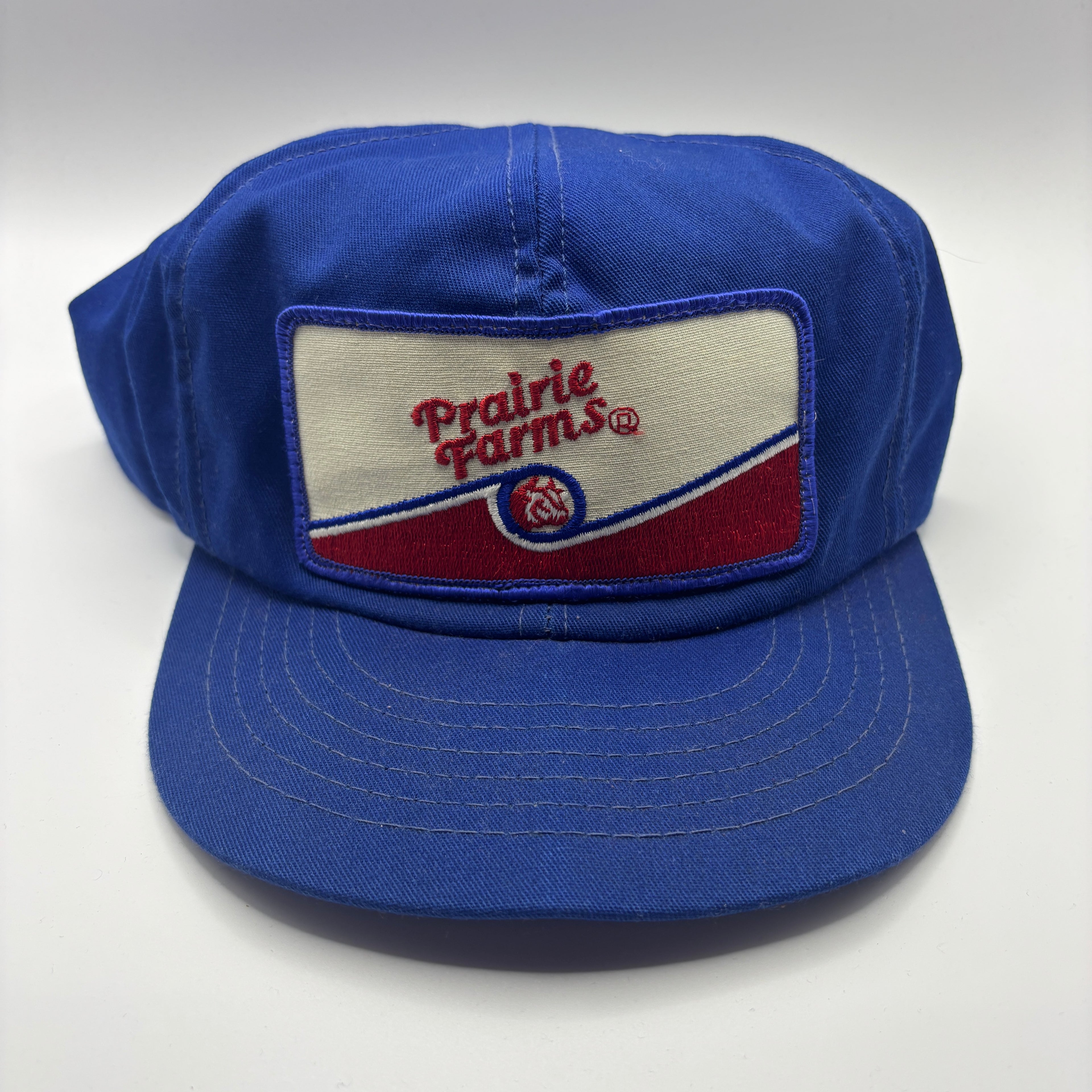 Vintage Prairie Farms Milk Patch Blue Swingster Snapback Hat