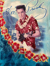 Load image into Gallery viewer, Vintage Elvis Presley Blue Hawaii Tie Dye Liquid Blue T-Shirt: Large
