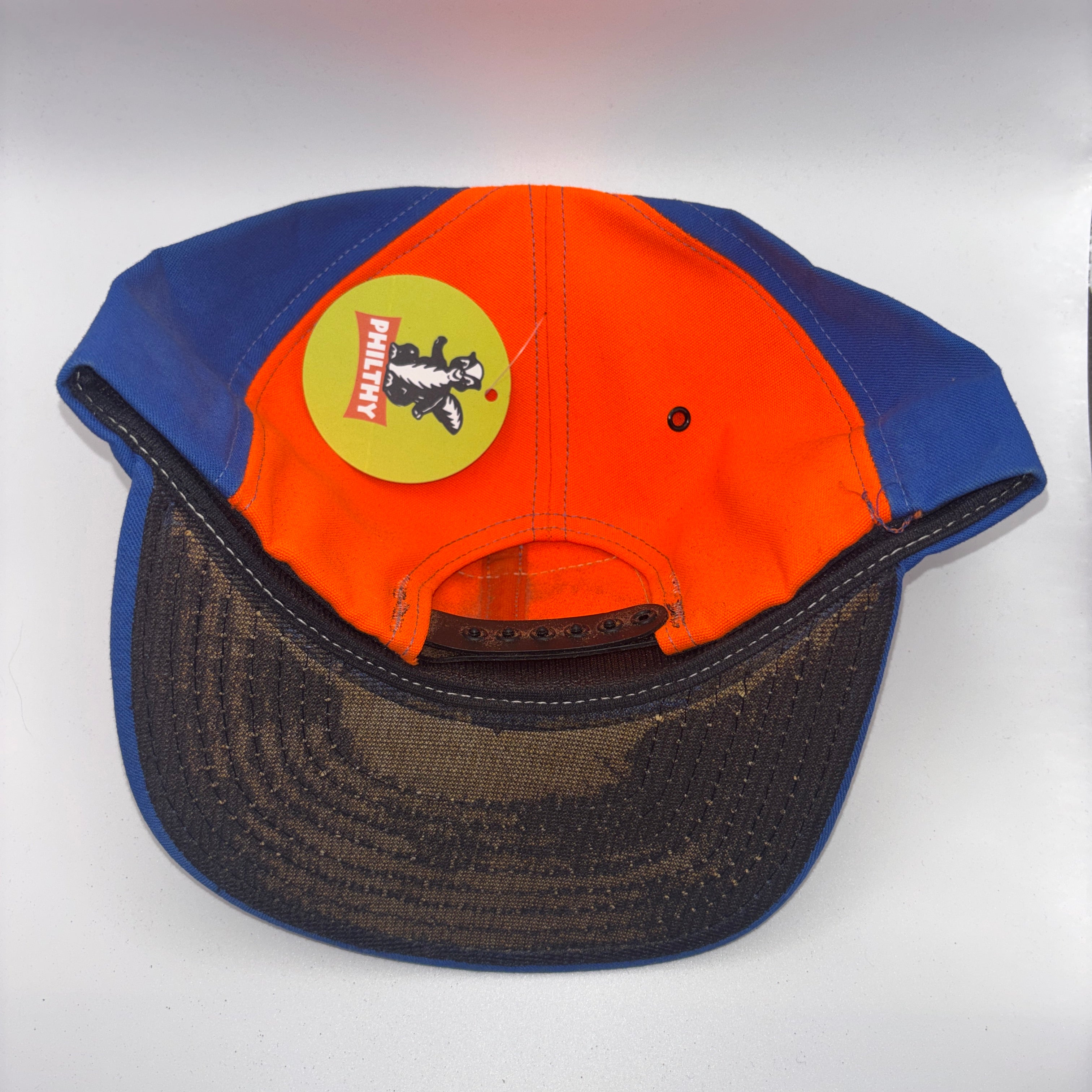 Vtg Kyle Petty STP 42 Racing Neon Orange Blue Pinwheel Nascar 80's Patch Hat