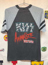 Load image into Gallery viewer, Vintage KISS Animalize 1984 Raglan Striped 80&#39;s Concert Tour T-Shirt: Medium
