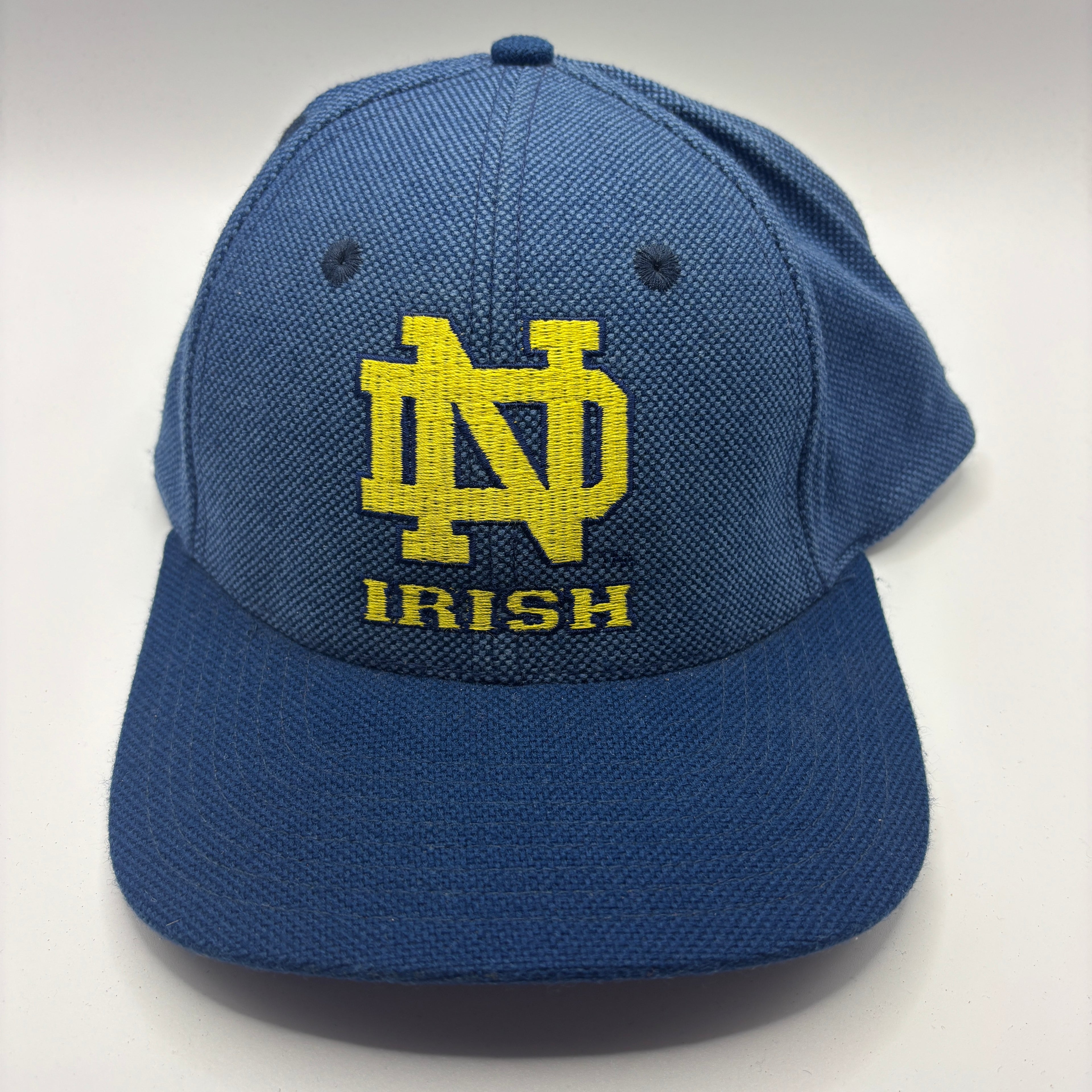 Vintage University of Notre Dame Irish Logo Athletic Blue Snapback Hat