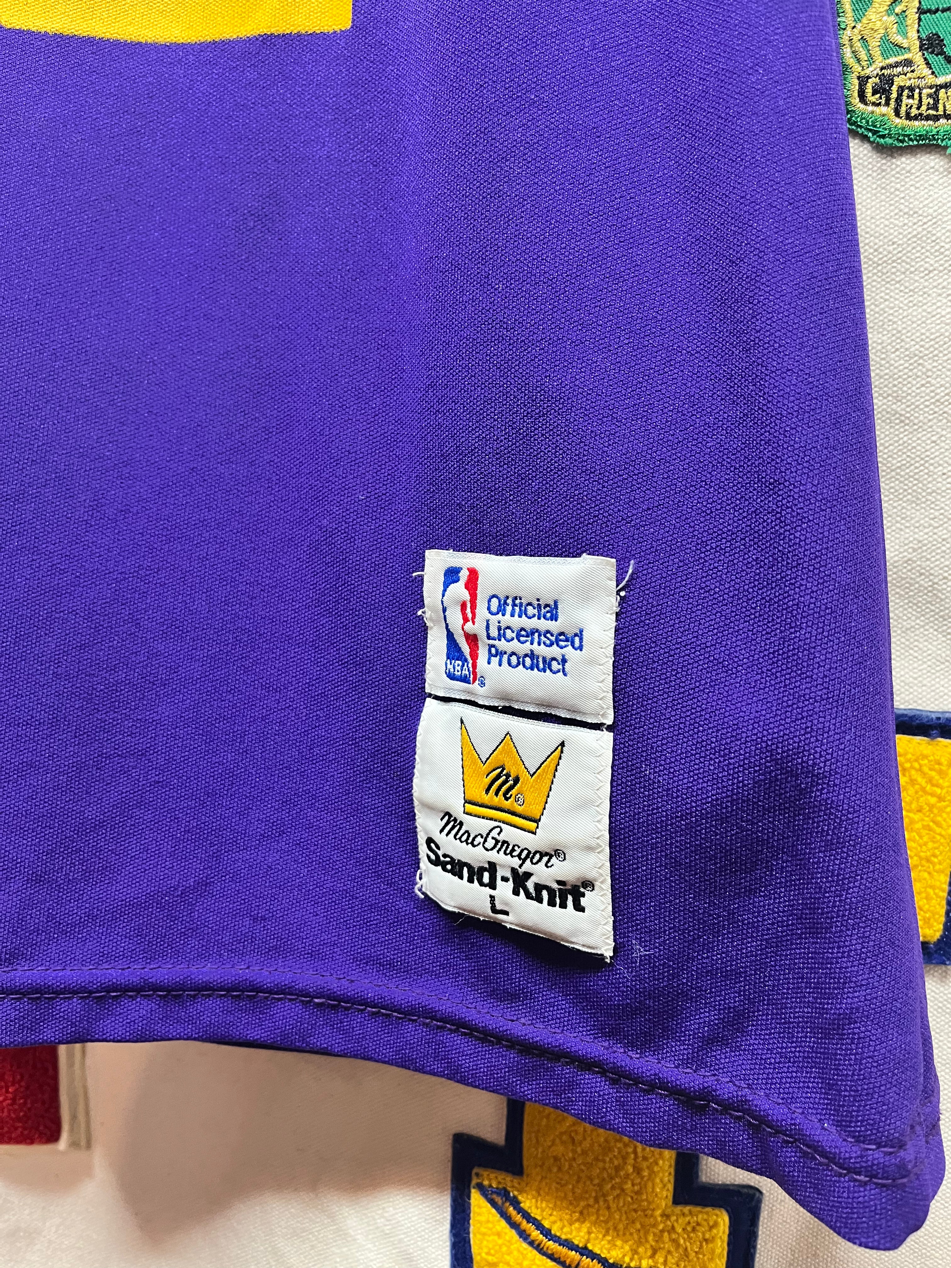 Vintage Los Angeles Lakers Sand Knit Magic Johnson Large