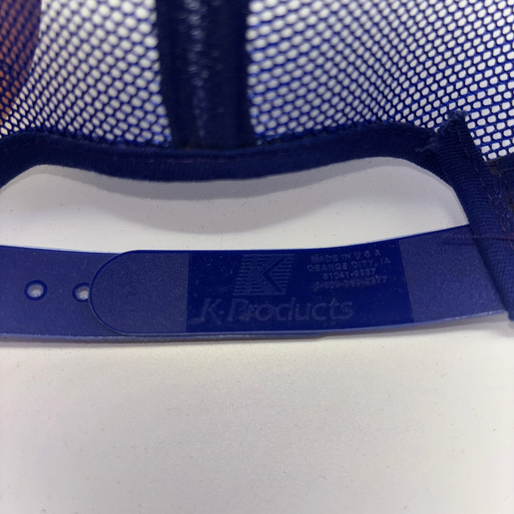 Vintage Jasper Engines Racing Blue Mesh Trucker K Products Snapback Hat