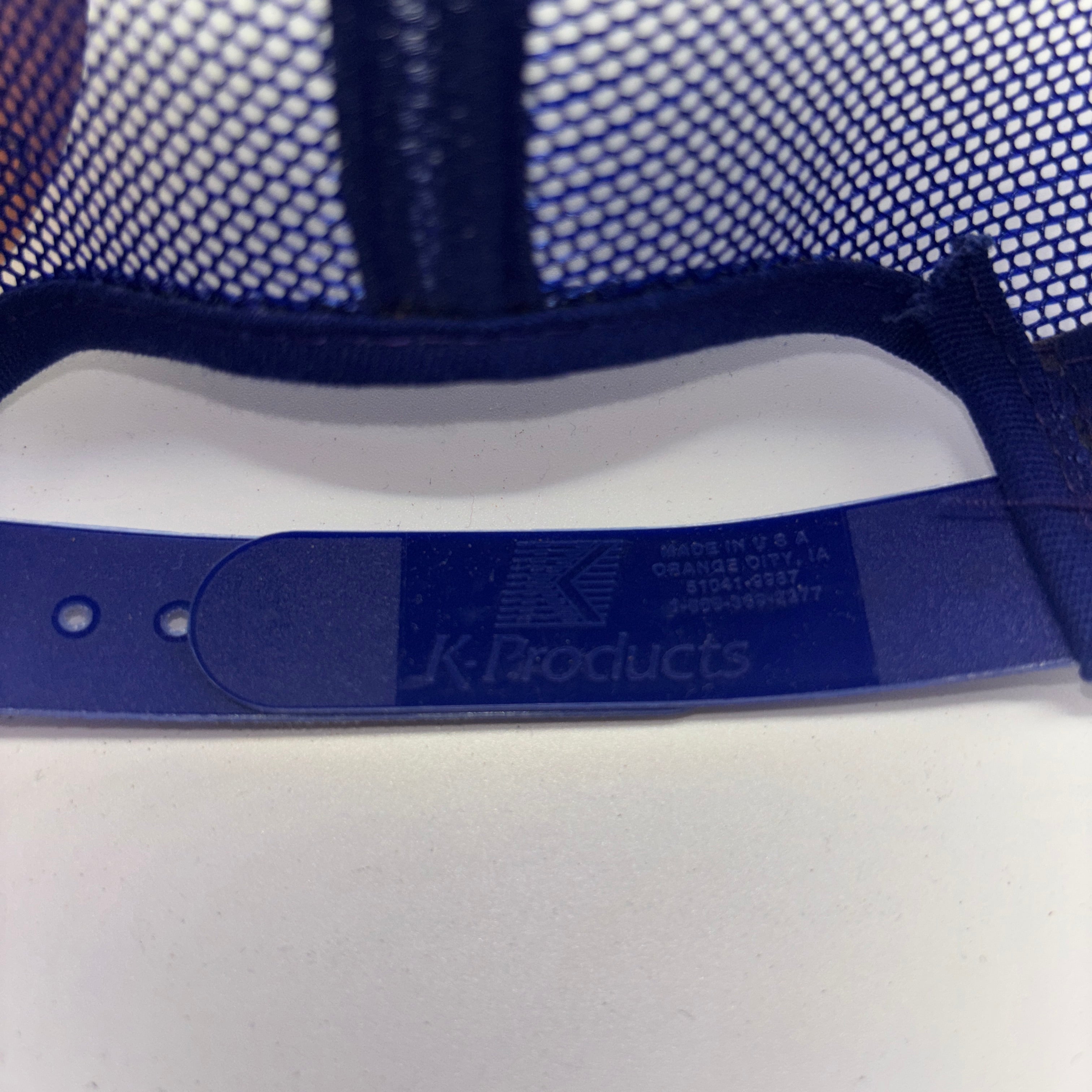 Vintage Jasper Engines Racing Blue Mesh Trucker K Products Snapback Hat