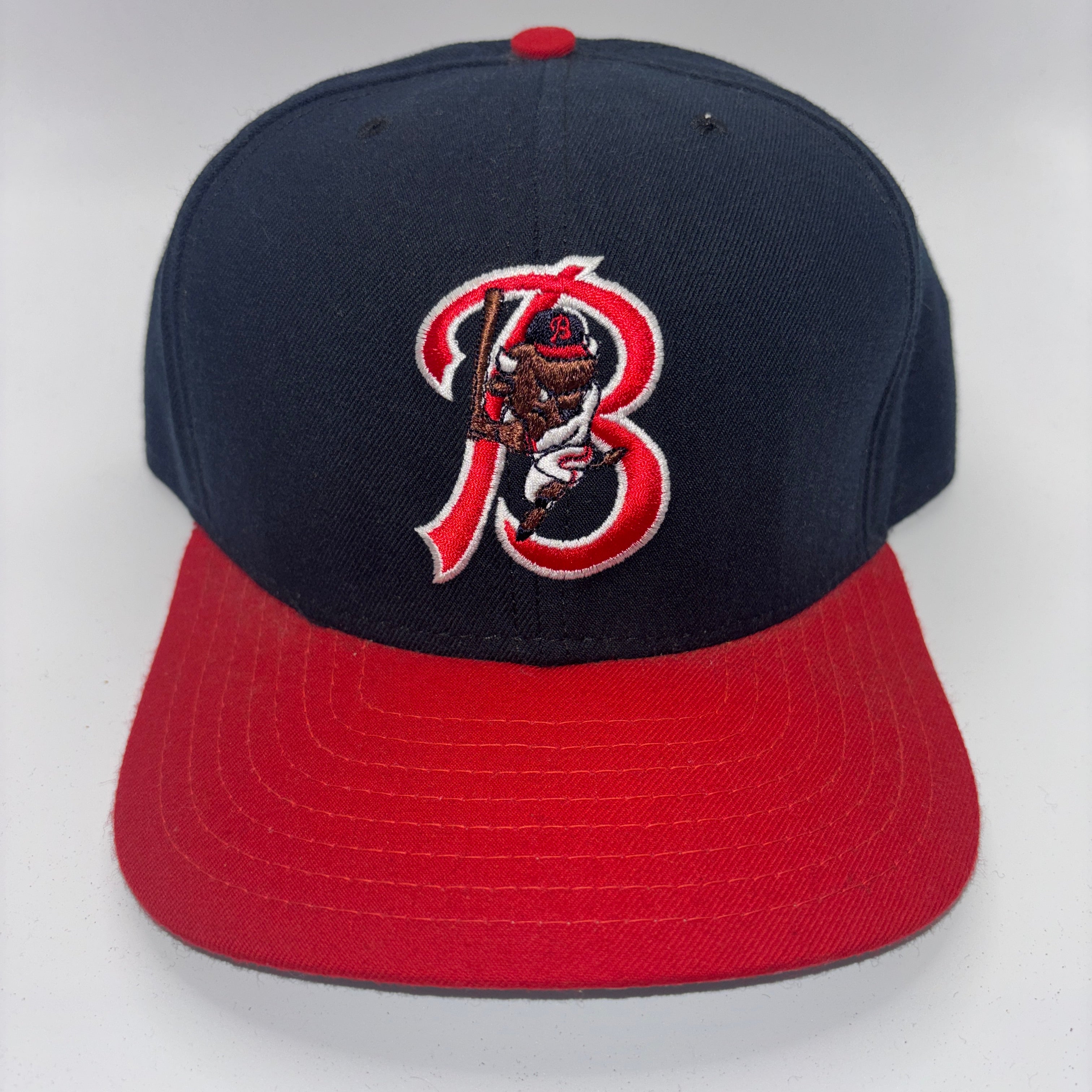 Vintage Buffalo Bisons MILB Minor League Baseball Navy Red New Era Snapback Hat