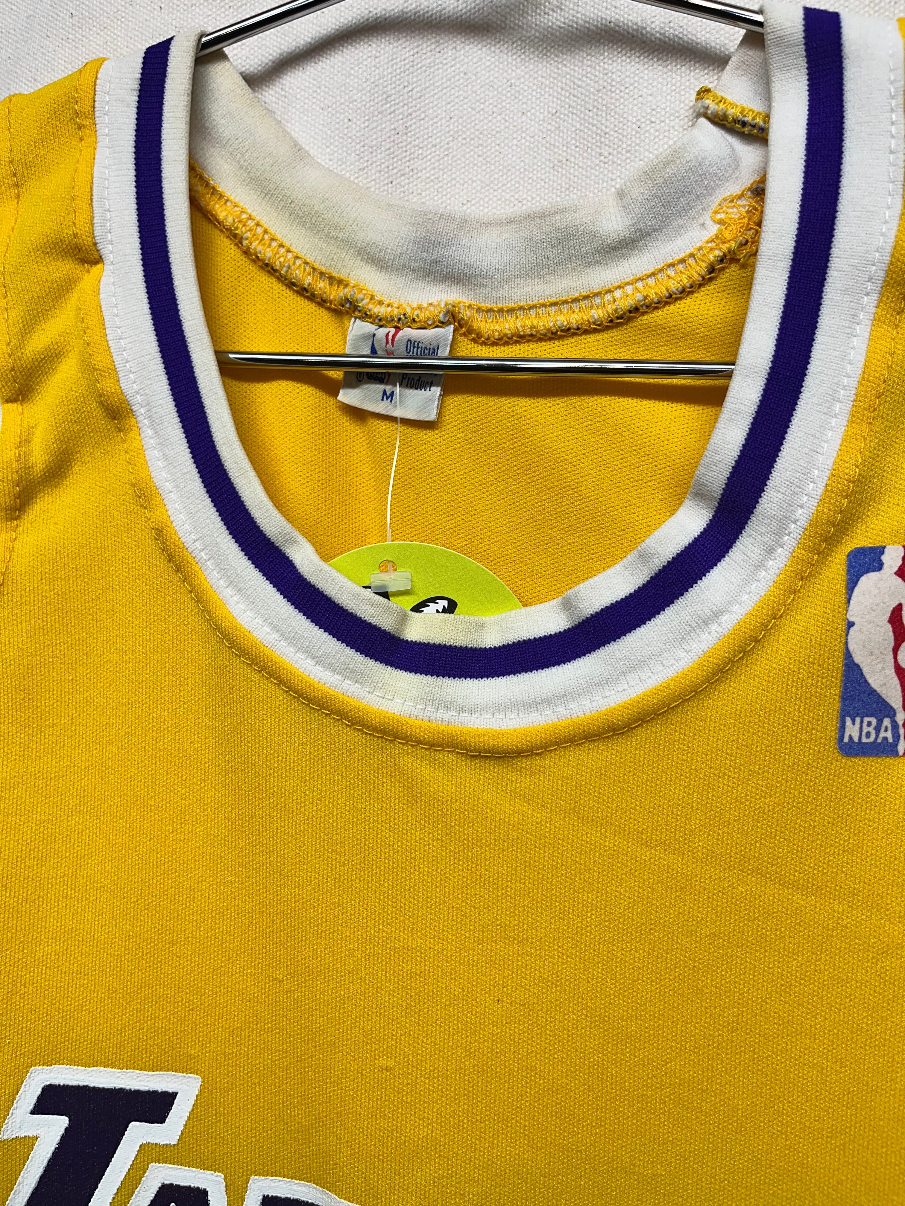 Vintage Los Angeles Lakers Magic Johnson Sand Knit Medium Jersey