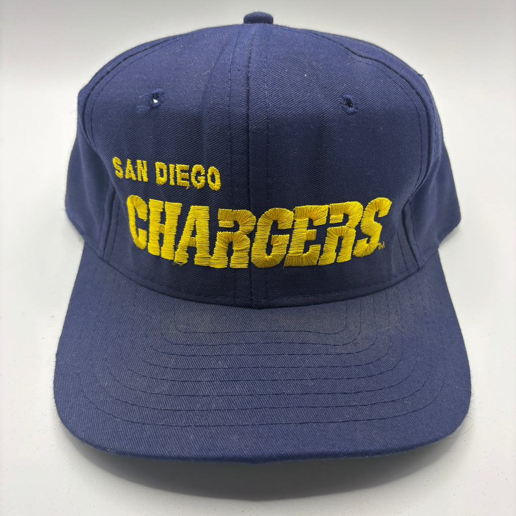 Vintage San Diego Chargers NFL Navy Blue AJD Snapback Hat