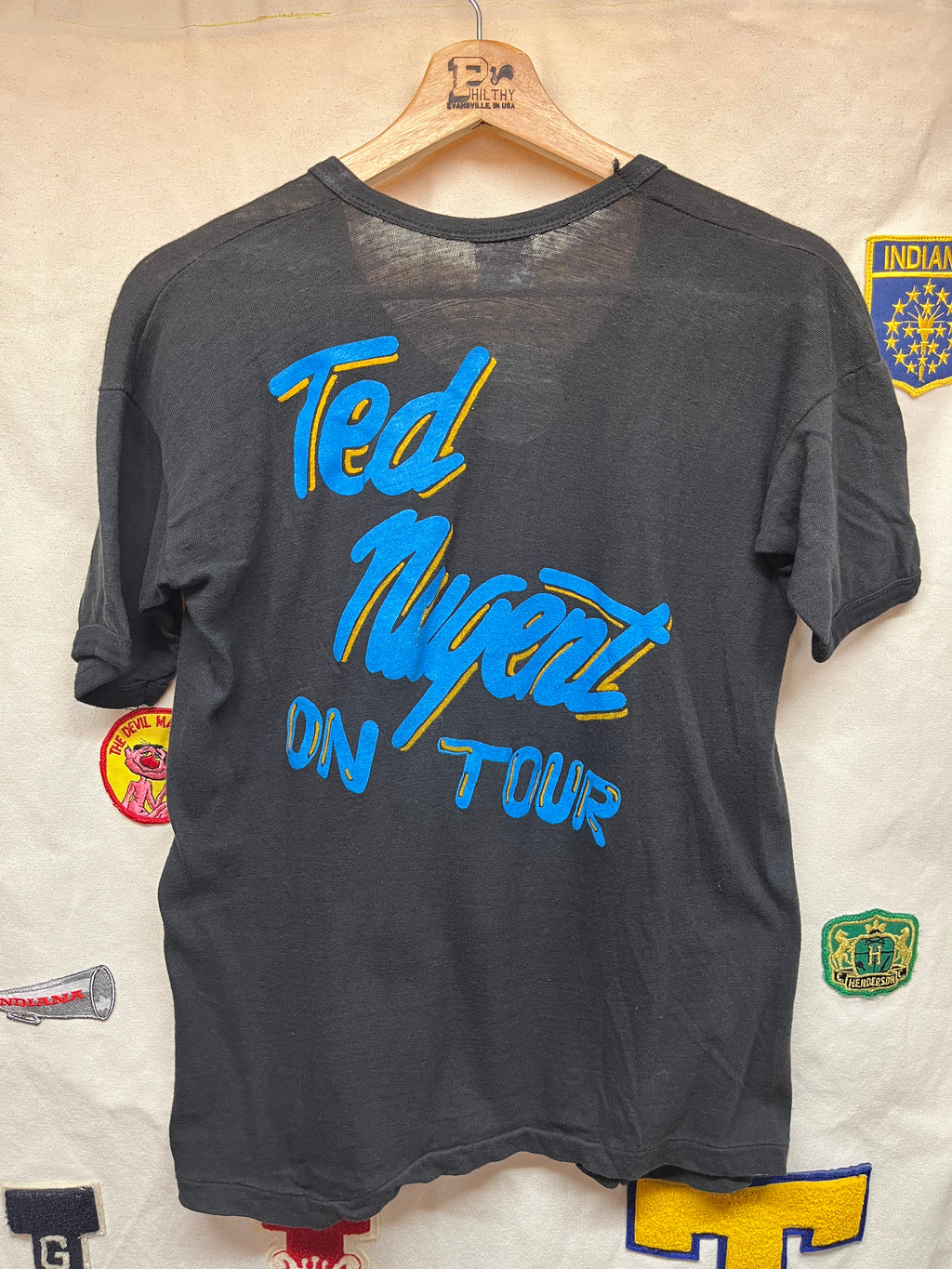 Vintage Ted Nugent On Tour 70's Live Concert T-Shirt: Medium/Large