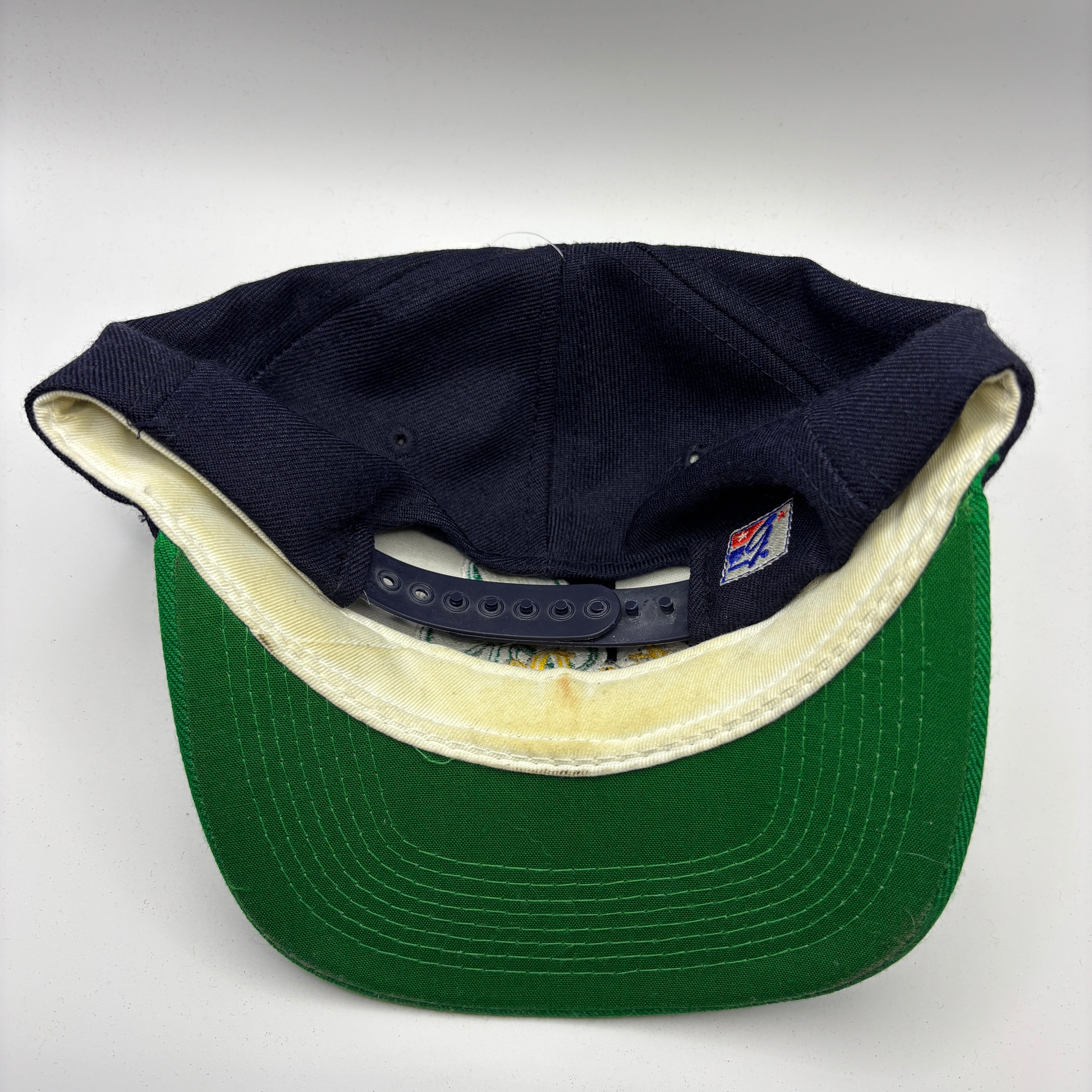 Vintage University Notre Dame Fighting Irish Navy Green The Game Snapback Hat