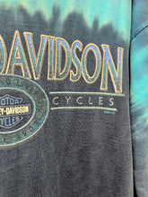 Load image into Gallery viewer, Vintage Harley Davidson Buds Evansville Indiana Blue Tie Dye Longsleeve: Large
