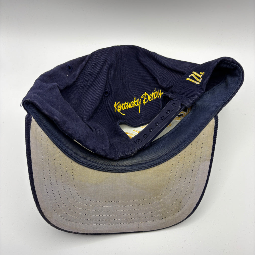 Vintage Kentucky Derby 124 Script Navy Blue Snapback Hat