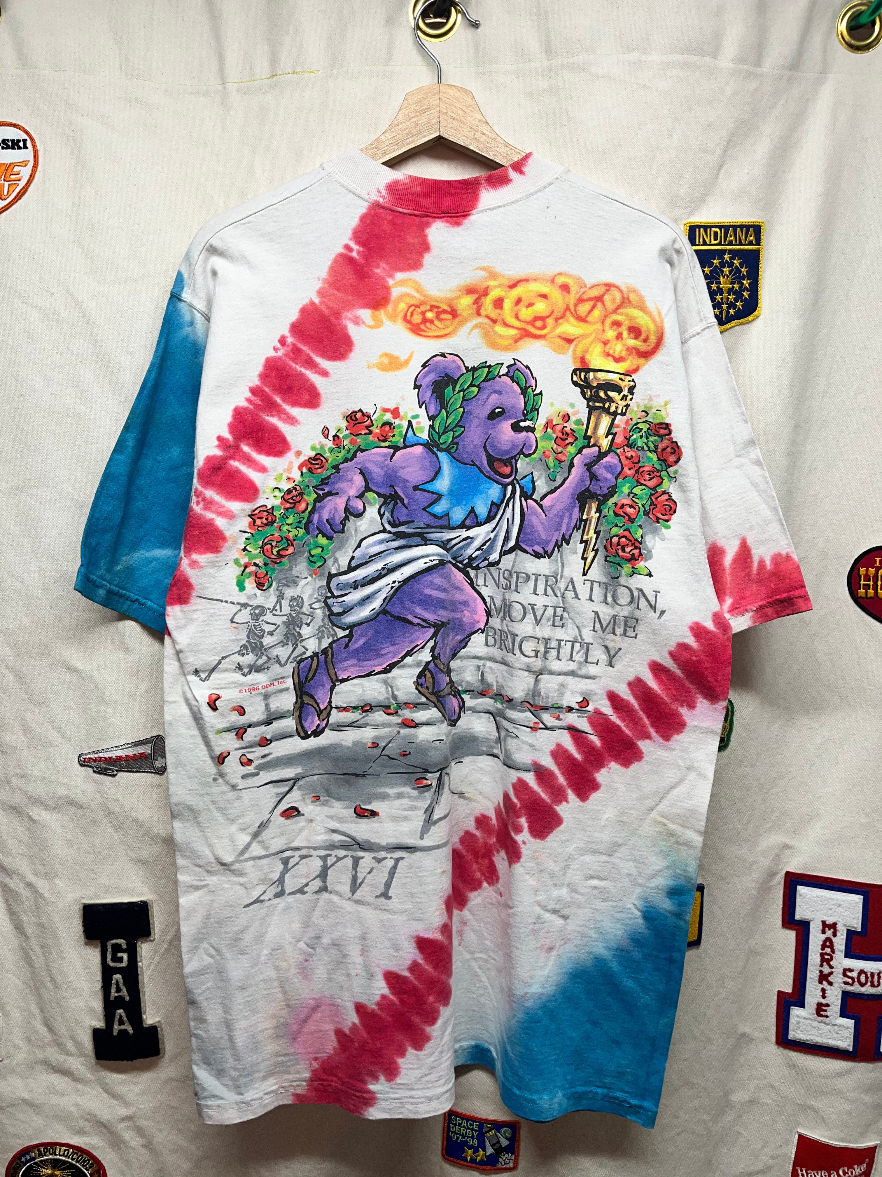 Vintage Grateful Dead Olympics Deadcathlon Liquid Blue Large Shirt