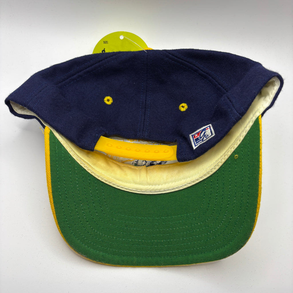 Vintage University of Notre Dame Fighting Irish Navy Yellow The Game Snapback Hat