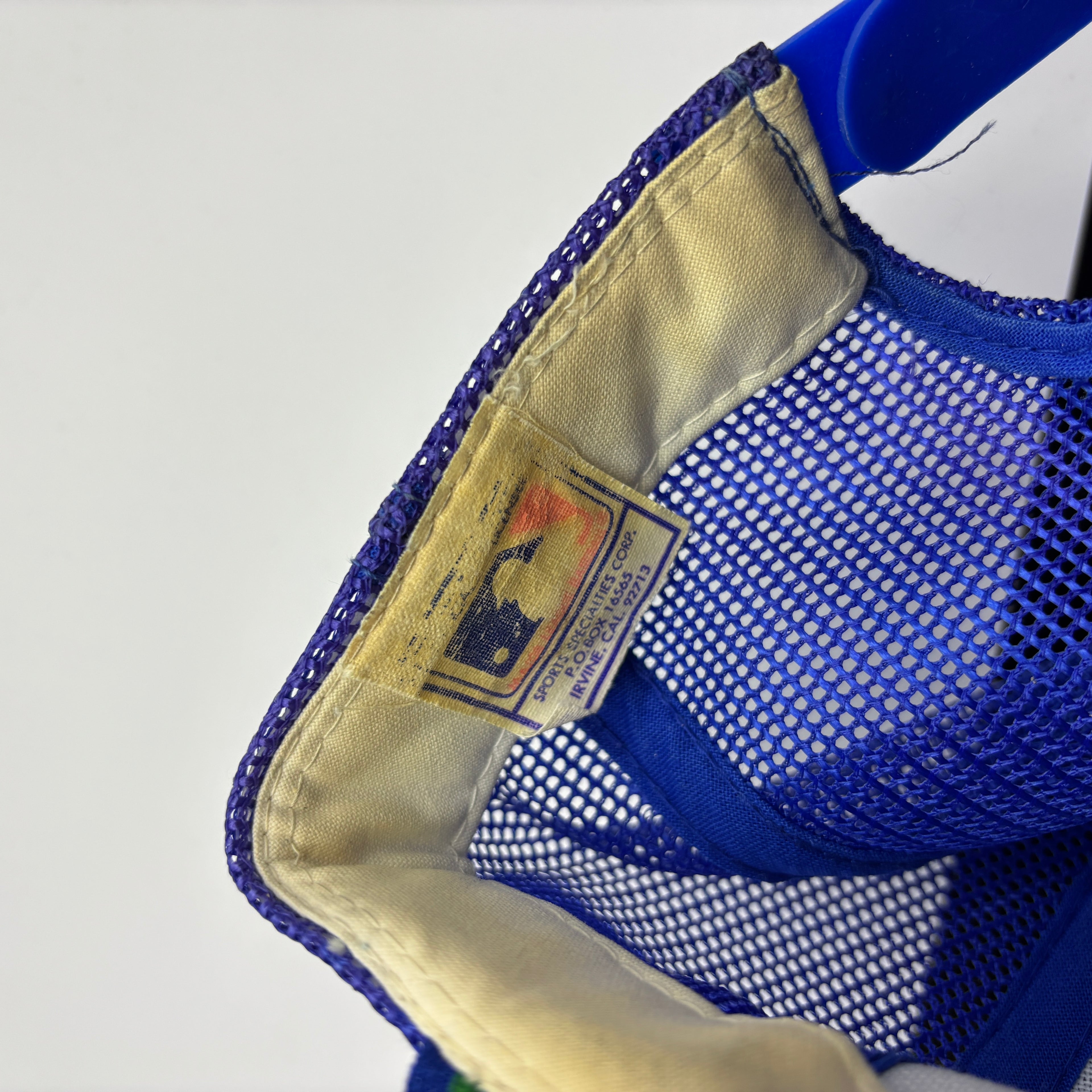 Vintage Seattle Mariners Trident 80's Mesh Trucker Blue MLB Sports Specialties Snapback Hat