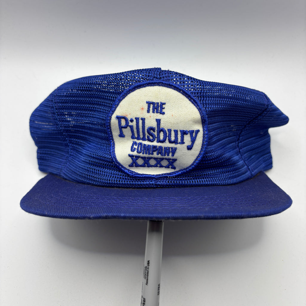 Vintage The Pillsbury Company XXXX Patch Blue All Mesh K Brand Snapback Hat