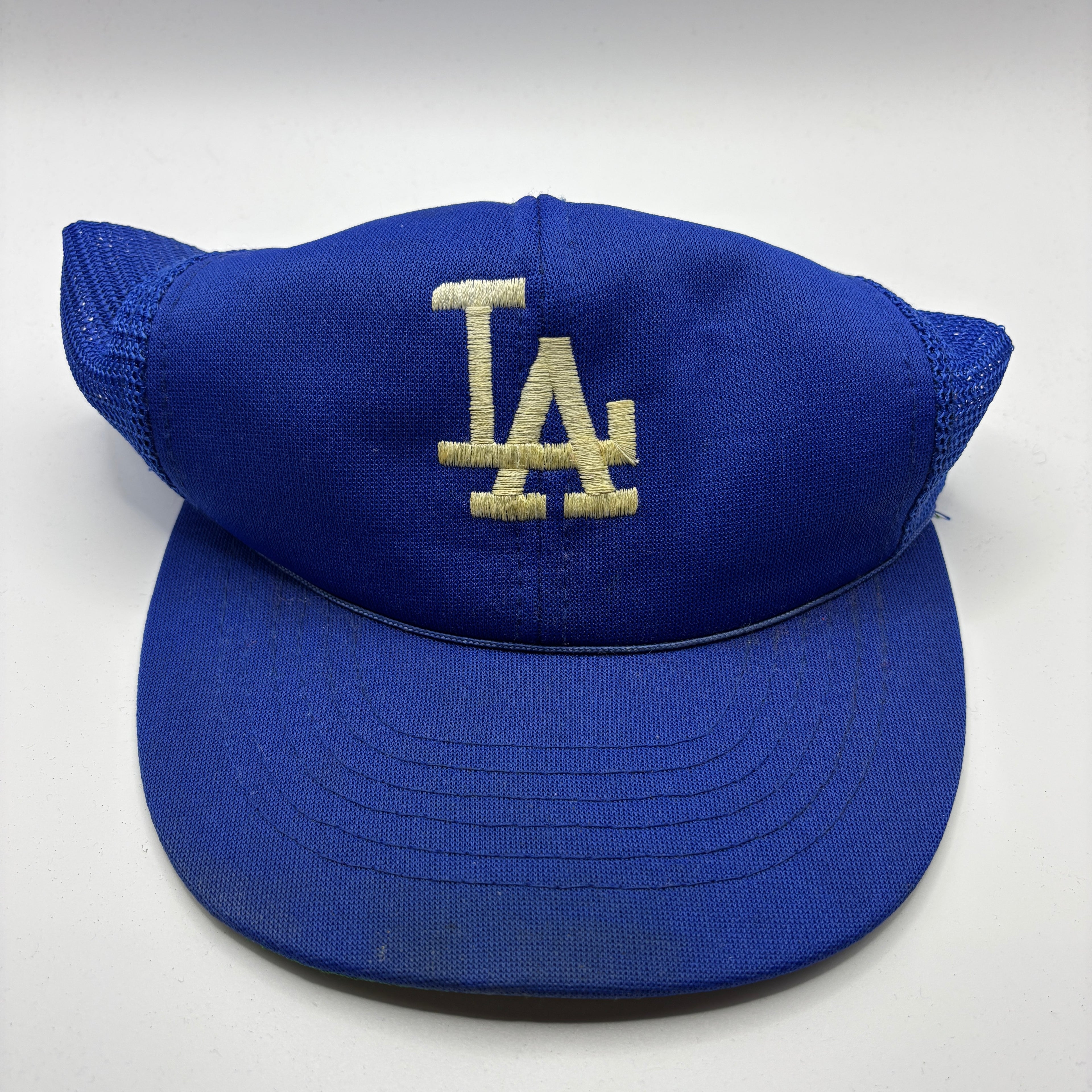 Vintage Los Angeles Dodgers LA Blue Mesh Trucker Annco MLB Snapback Hat