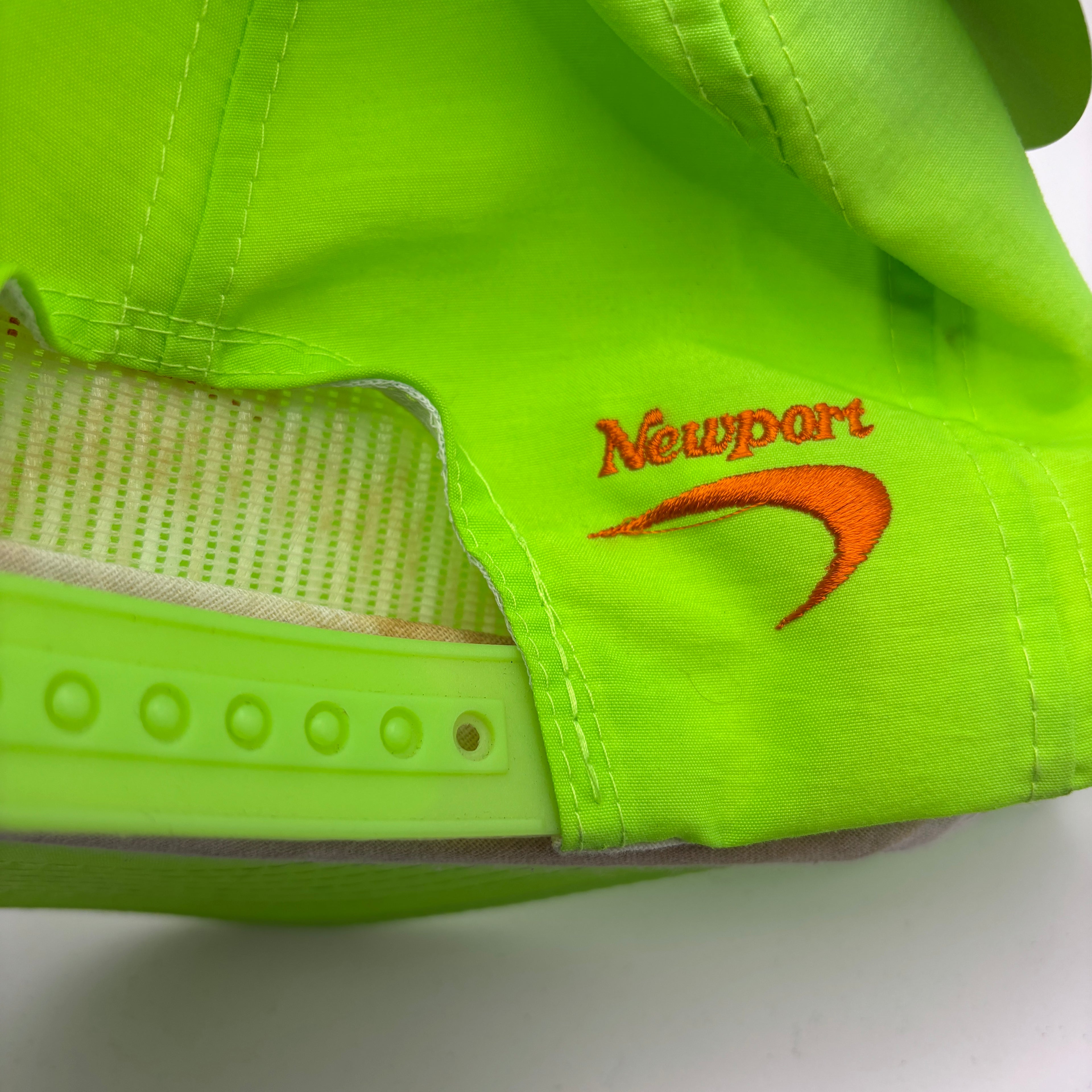 Vintage Newport Cigarettes 90's Neon Green Nylon Snapback Hat