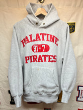 Load image into Gallery viewer, VIntage Champion Reverse Weave Grey Red Palatine Pirates 80&#39;s USA Hoodie Sweatshirt: Large
