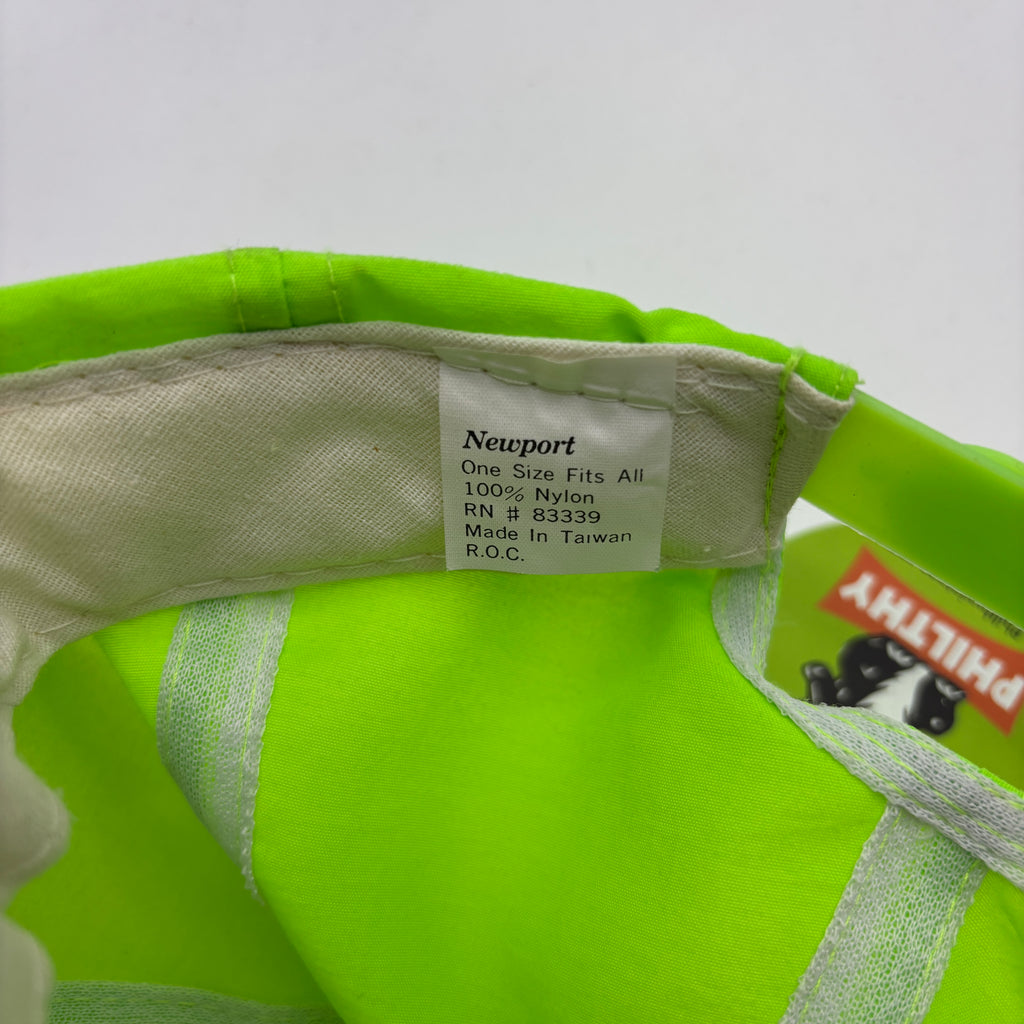Vintage Newport Cigarettes 90's Neon Green Nylon Snapback Hat