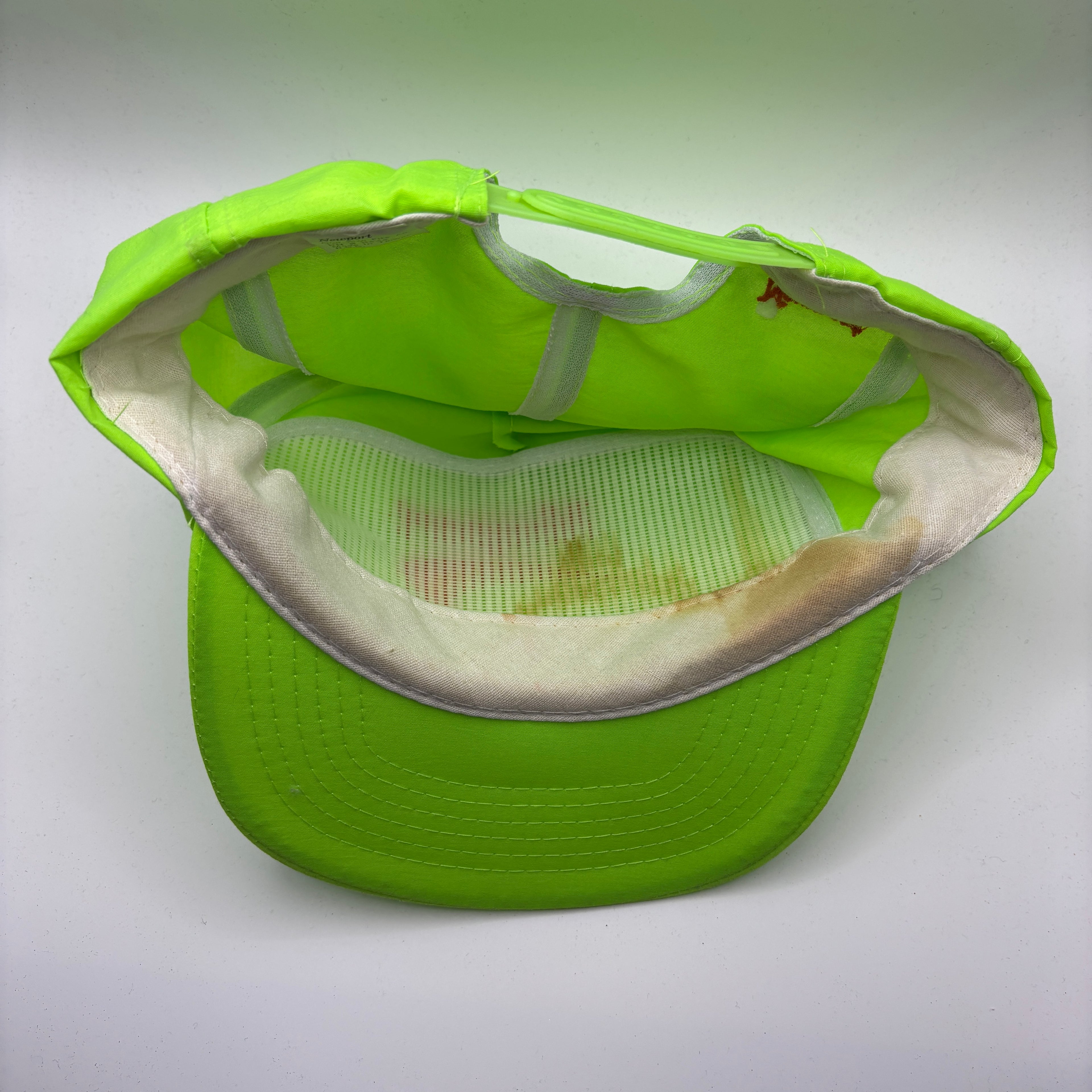 Vintage Newport Cigarettes 90's Neon Green Nylon Snapback Hat