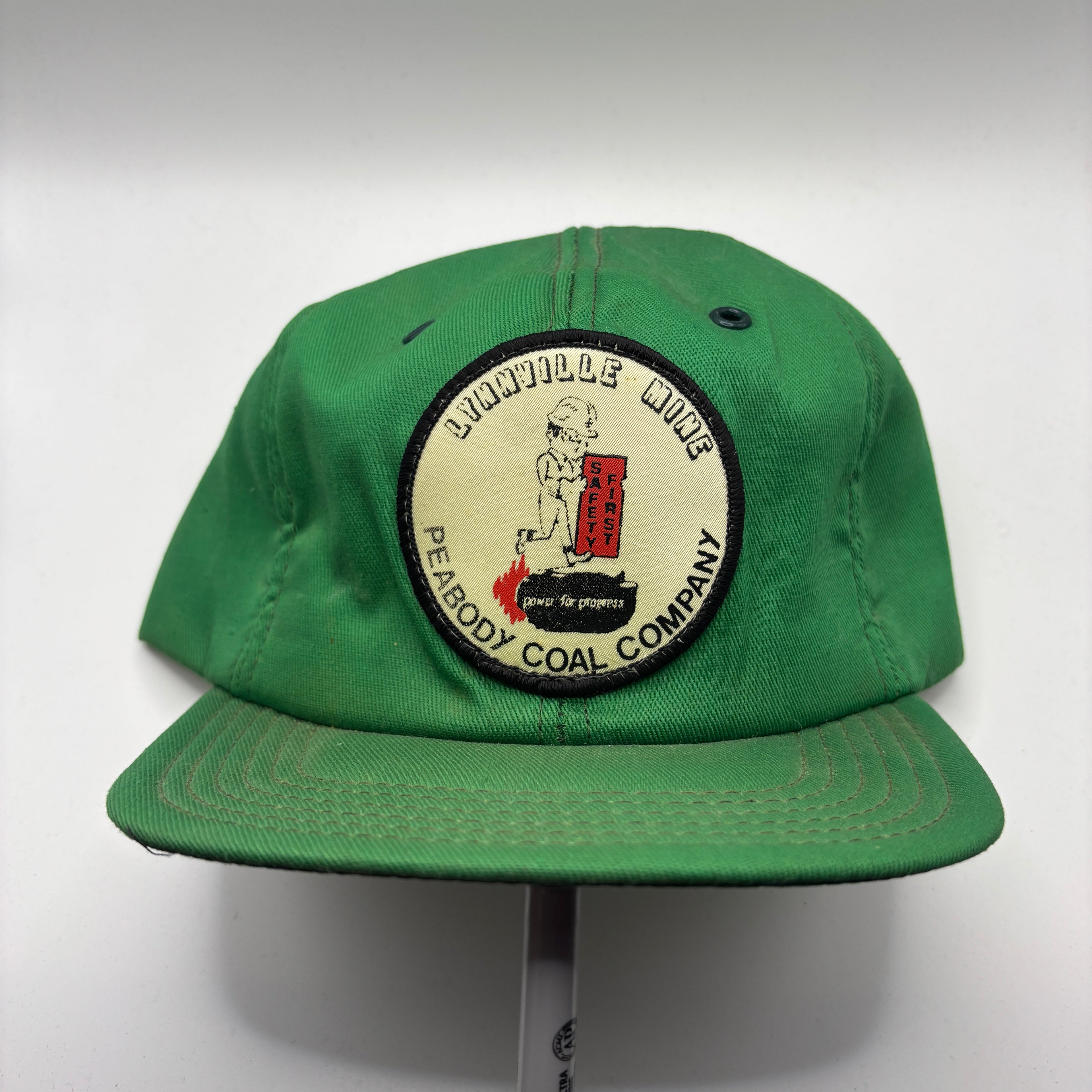 Vintage Peabody Coal Company Lynnville Mine 80's Green Patch Snapback Hat