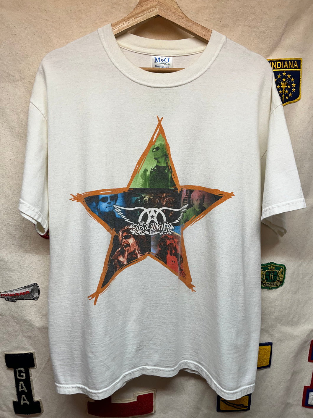 Vintage Aerosmith Concert O Yeah 2002 Star Band Tour T-Shirt: Large