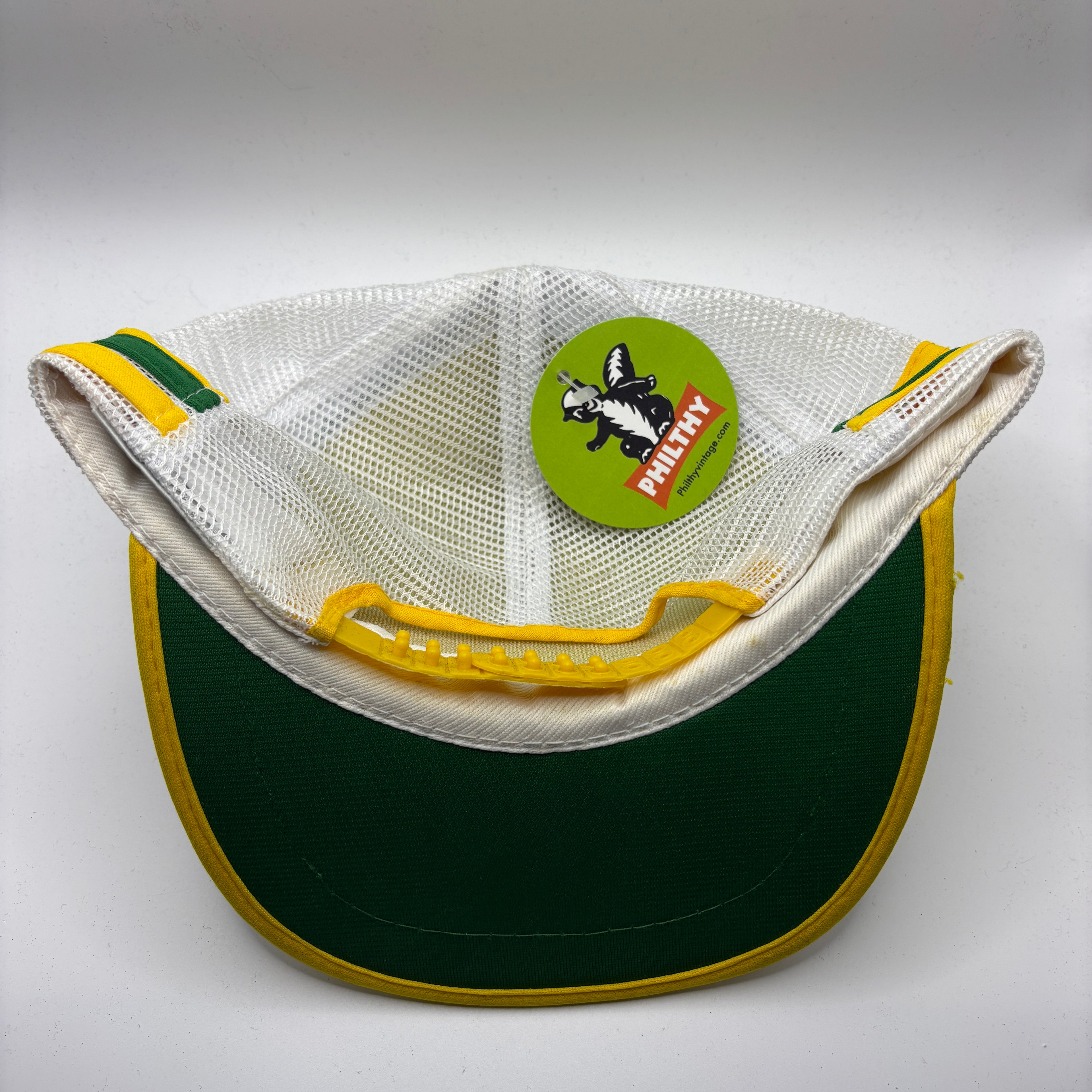 Vintage United Shows of America Nashville 3 Stripe Green Mesh Trucker Snapback Hat