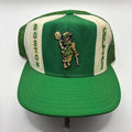 Vintage Boston Celtics NBA Lucky Stripes AJD Green Mesh Trucker Snapback Hat