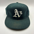 Vintage Oakland Athletics MLB Green New Era Wool Pro Model Fitted Hat: 7