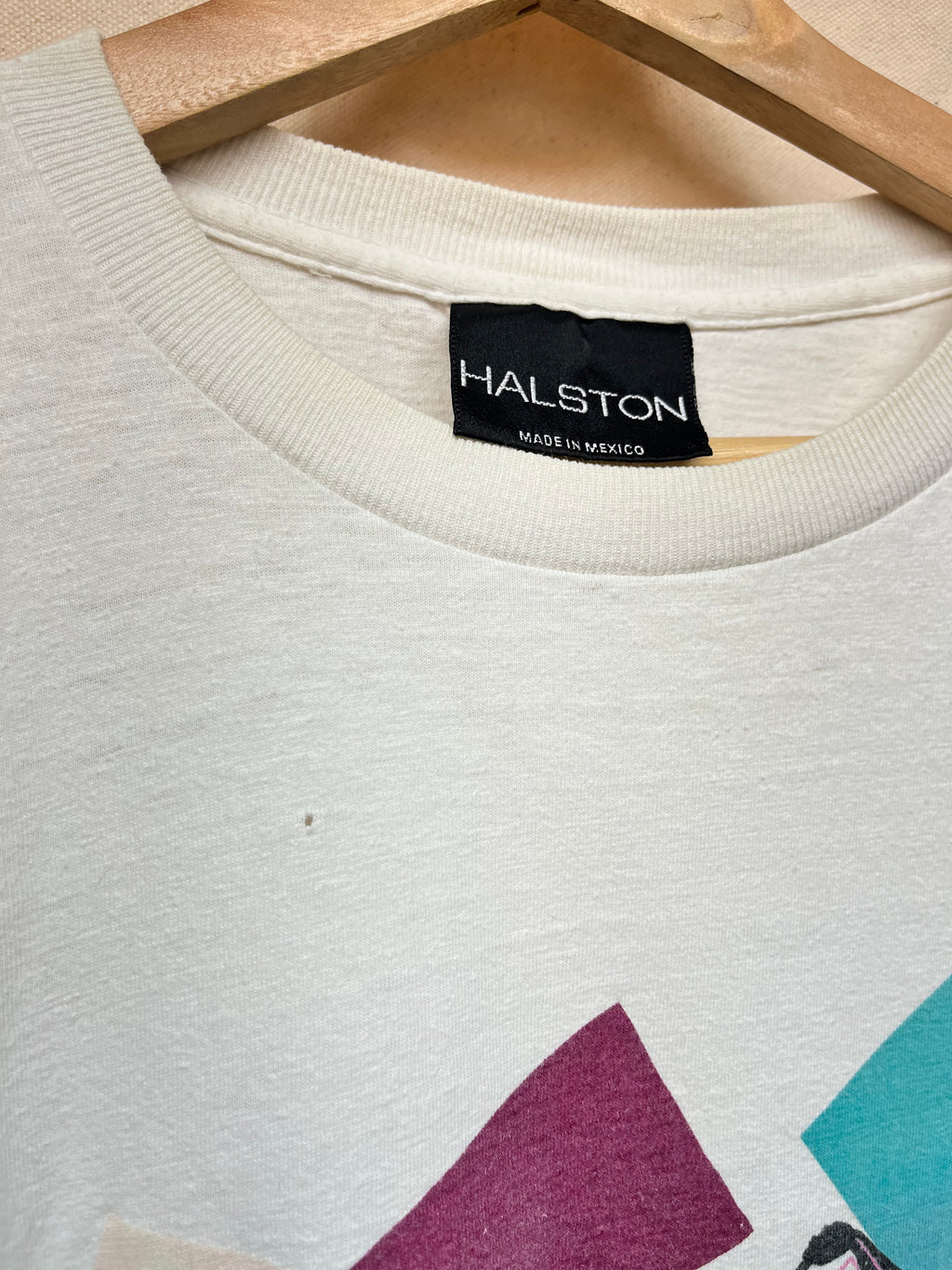Vintage Halston x Andy Warhol "Fame in Fashion" 1982 Pop Art T-Shirt: XL