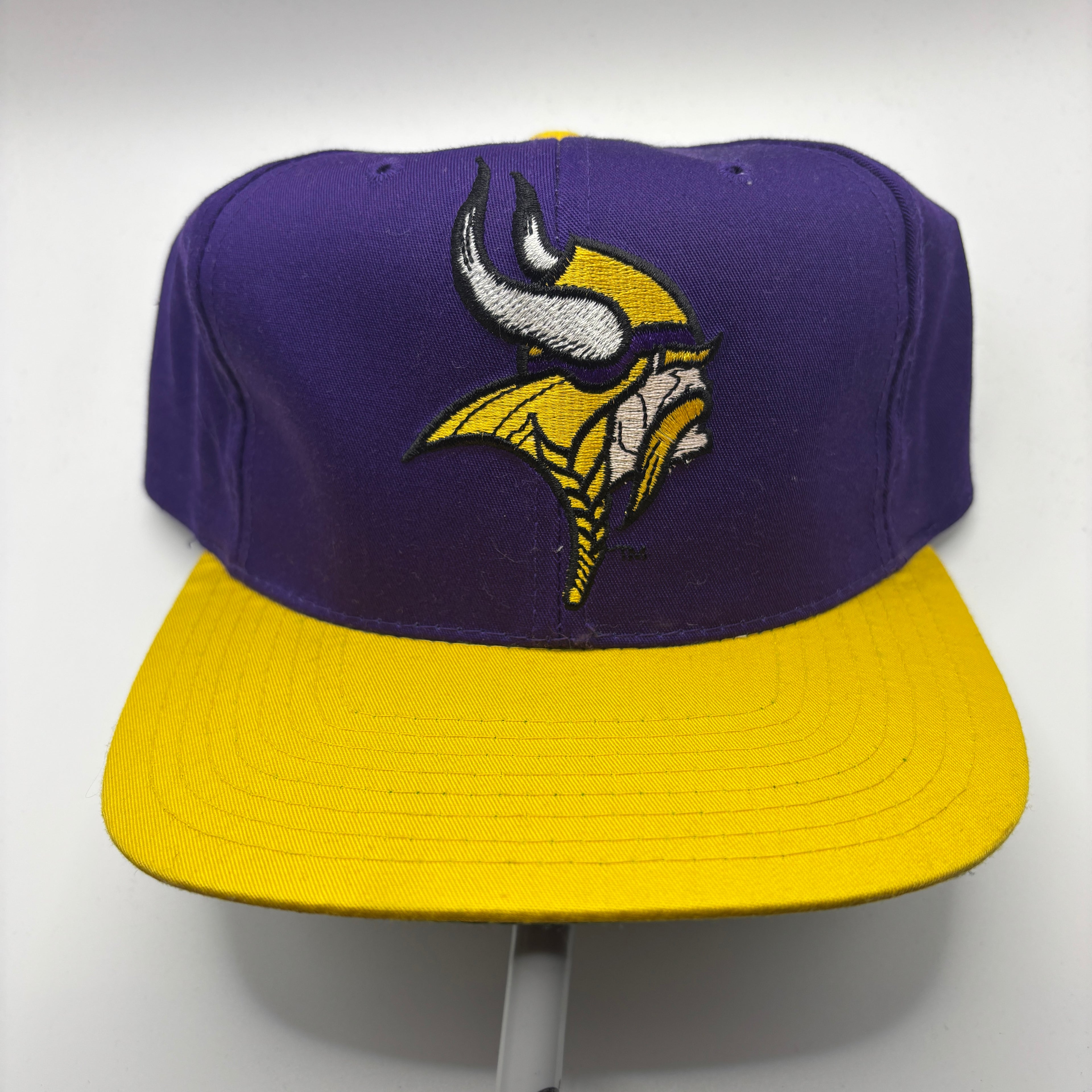 Vintage Minnesota Vikings NFL AJD Embroidered Purple Snapback Hat