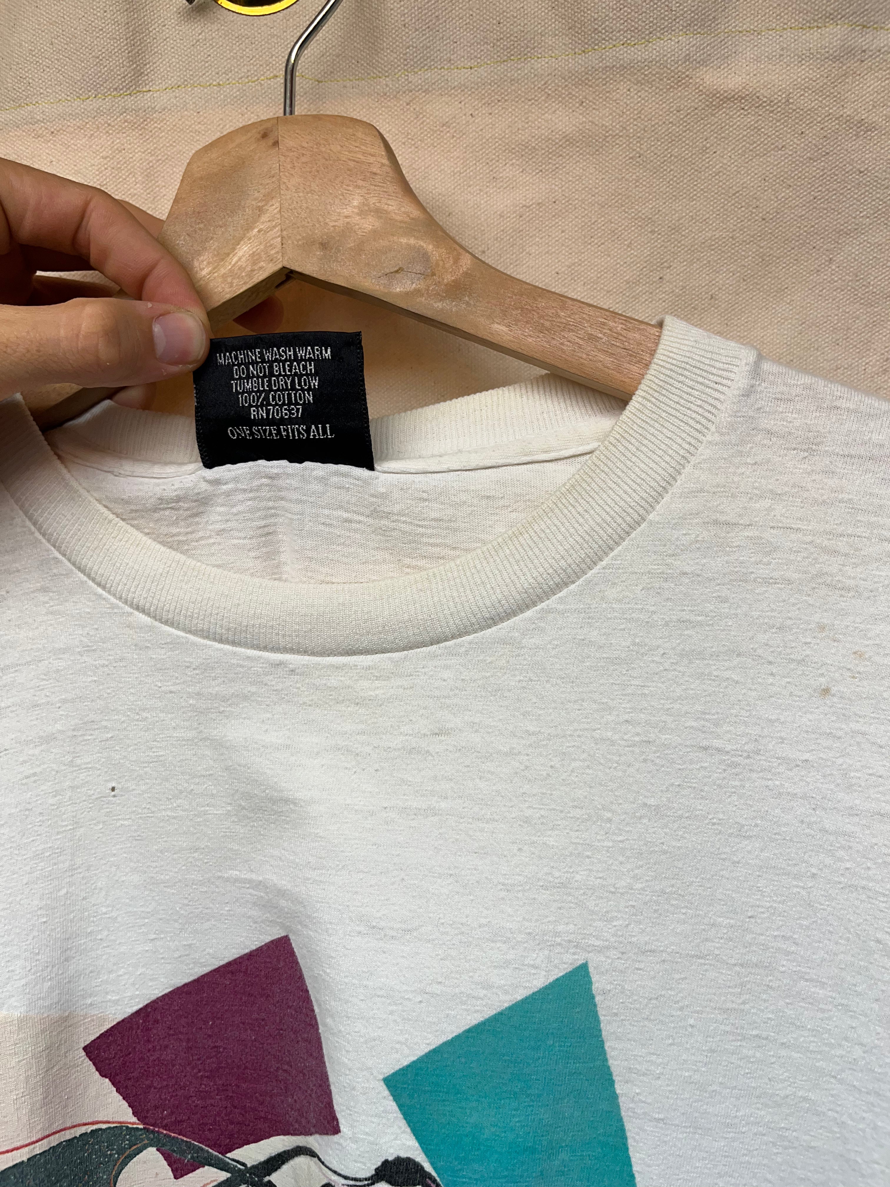 Vintage Halston x Andy Warhol "Fame in Fashion" 1982 Pop Art T-Shirt: XL