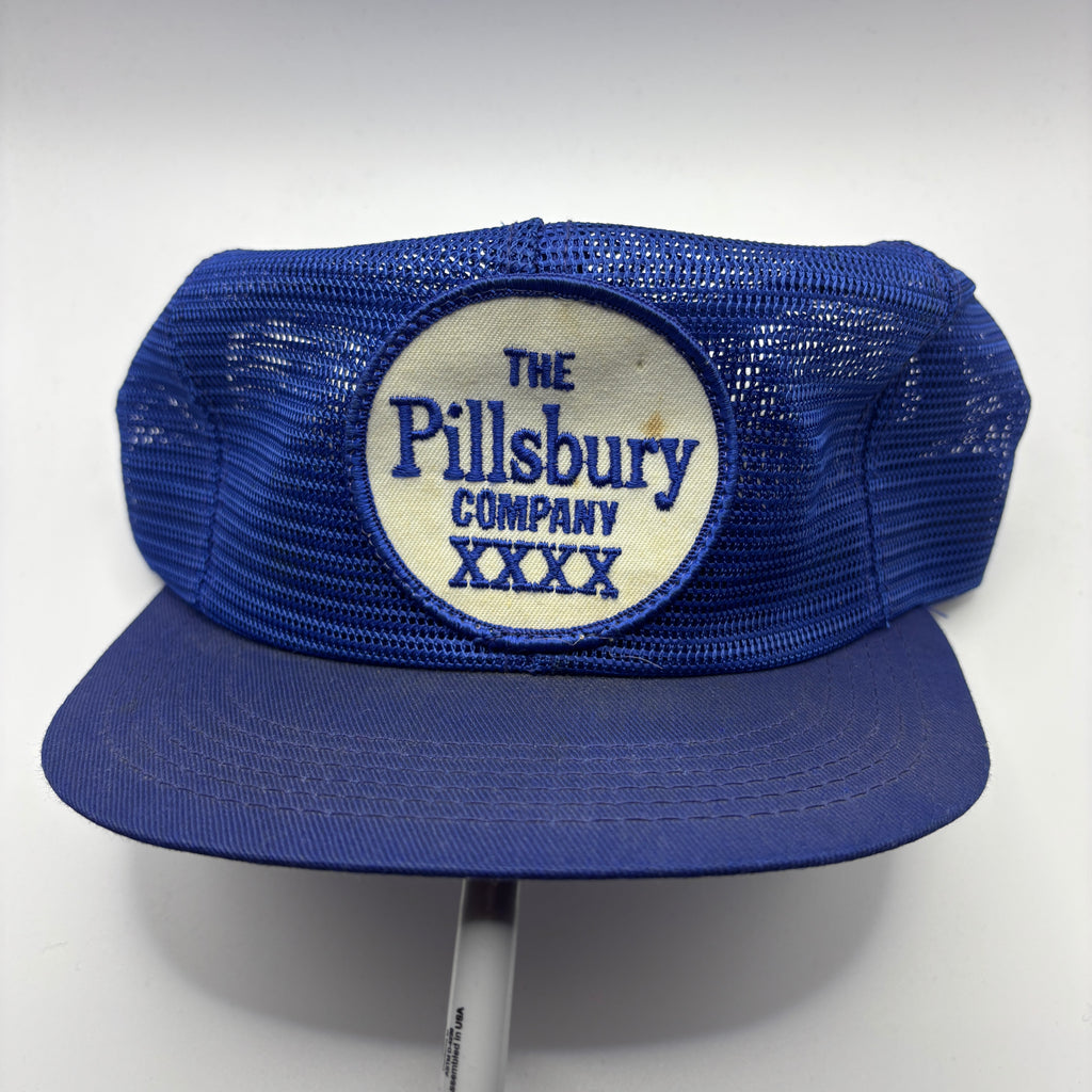 Vintage The Pillsbury Company XXXX Patch Blue All Mesh K Brand Snapback Hat