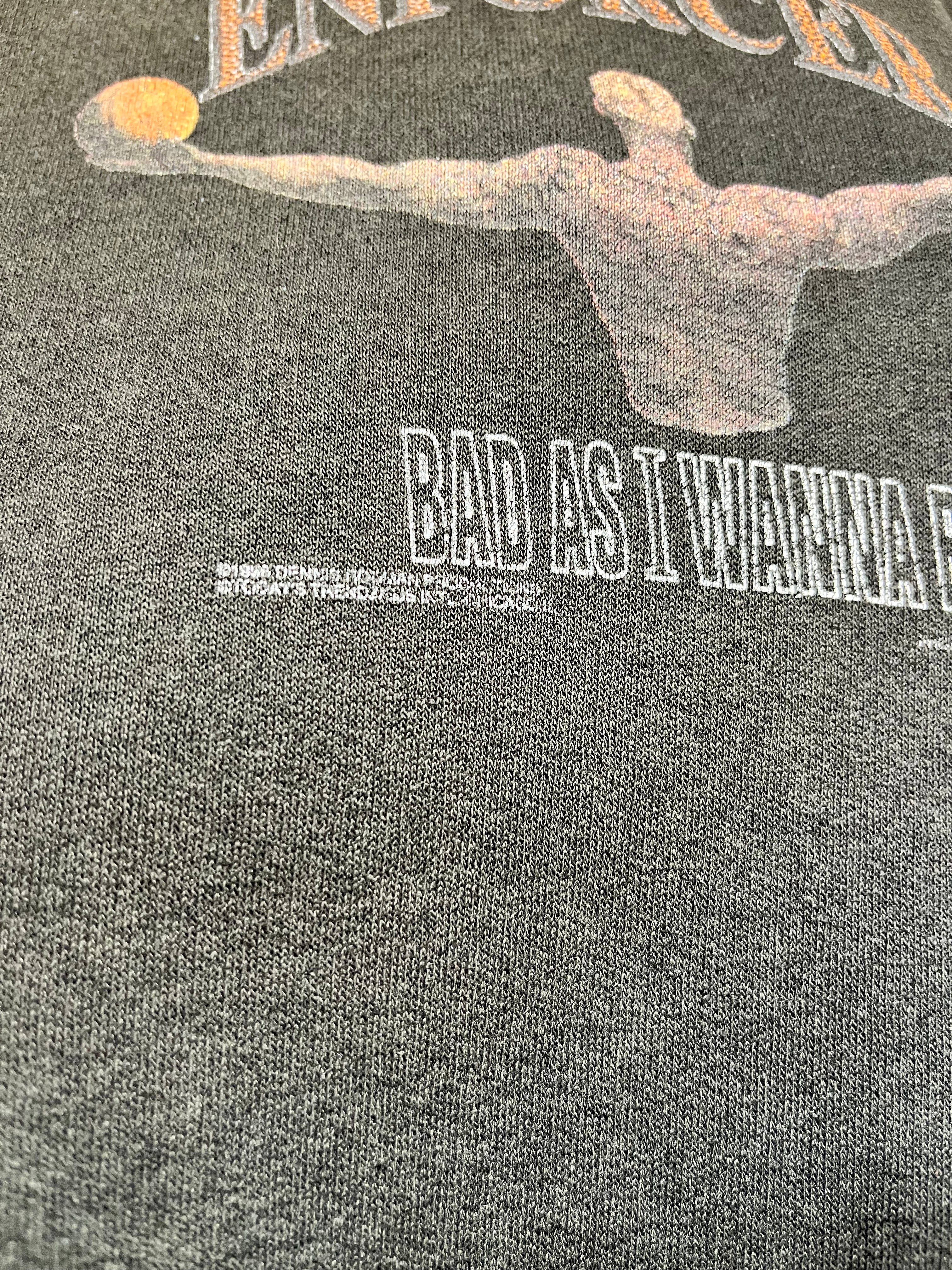 Vintage Dennis Rodman Bad As I Wanna Be 1996 Bulls Enforcer Black Crewneck Sweatshirt: Medium Medium