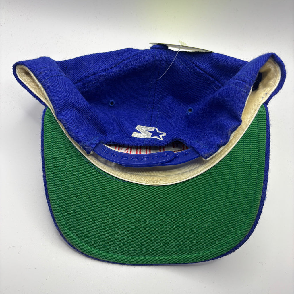 Vintage Detroit Pistons NBA 90's Blue Spellout Starter Wool Snapback Hat