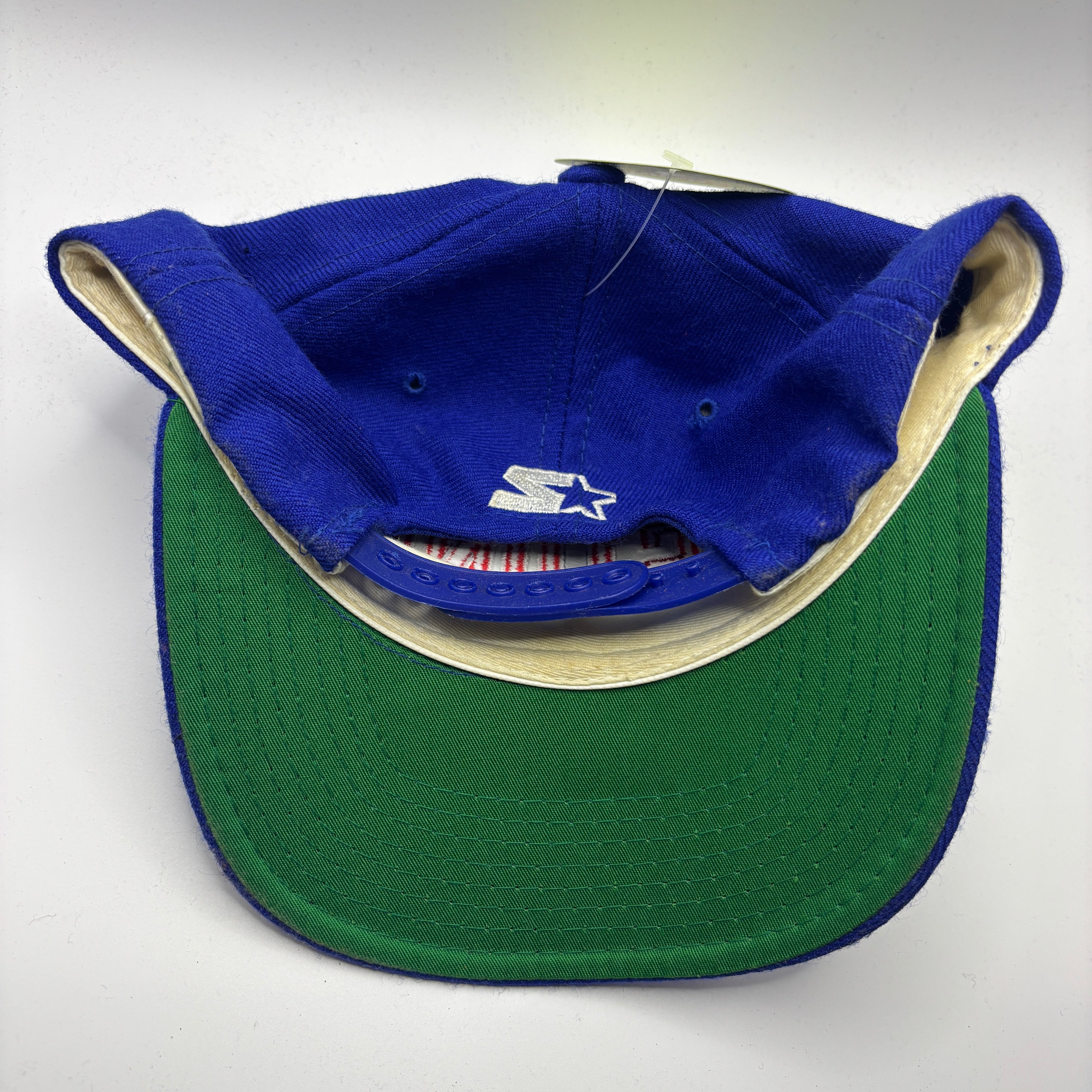 Vintage Detroit Pistons NBA 90's Blue Spellout Starter Wool Snapback Hat