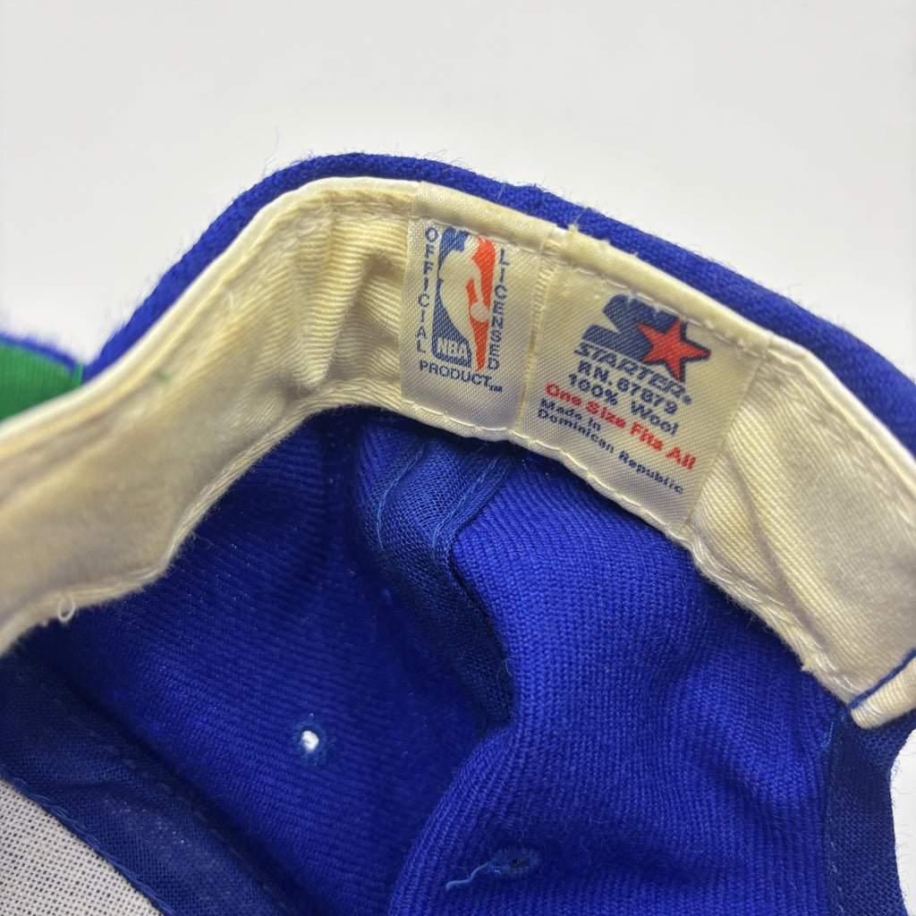 Vintage Detroit Pistons NBA 90's Blue Spellout Starter Wool Snapback Hat