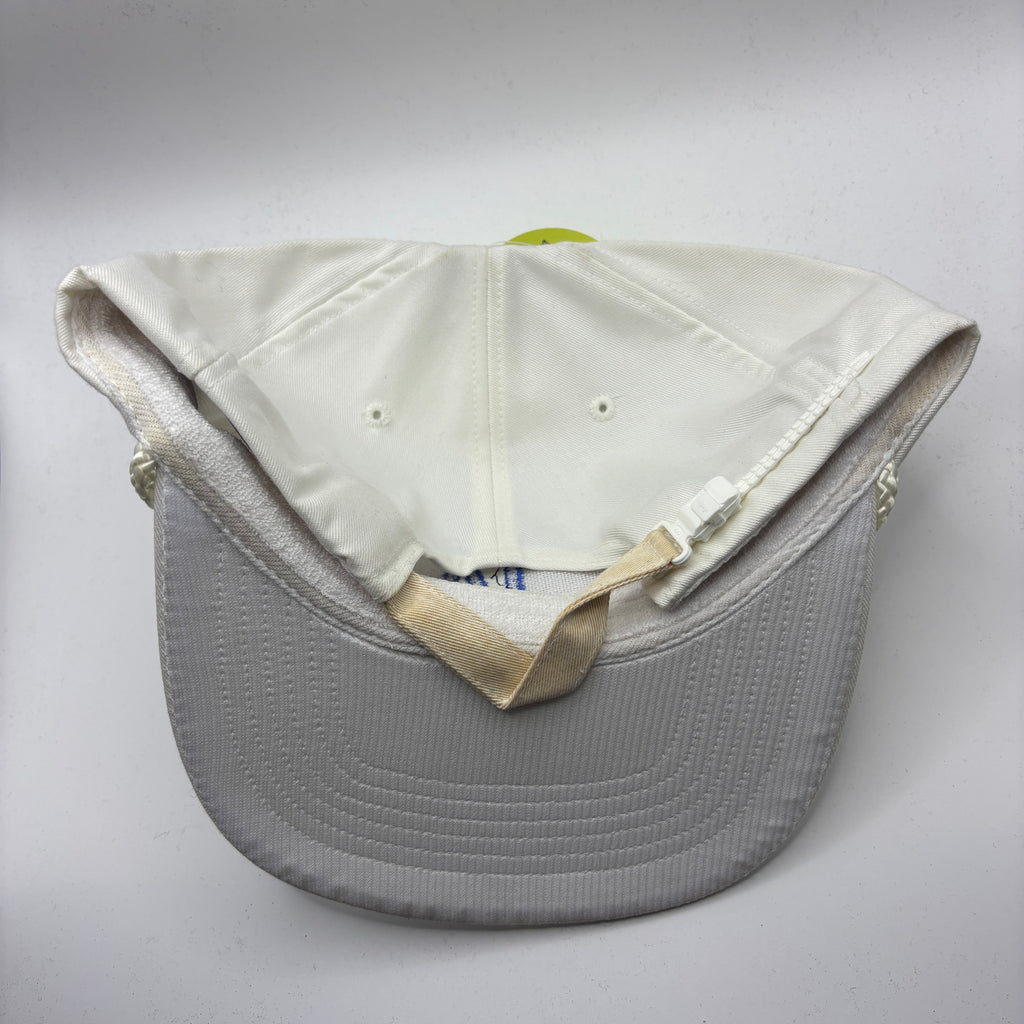 Vintage Los Angeles Dodgers LA Dave White Blue Patch Strapback Hat