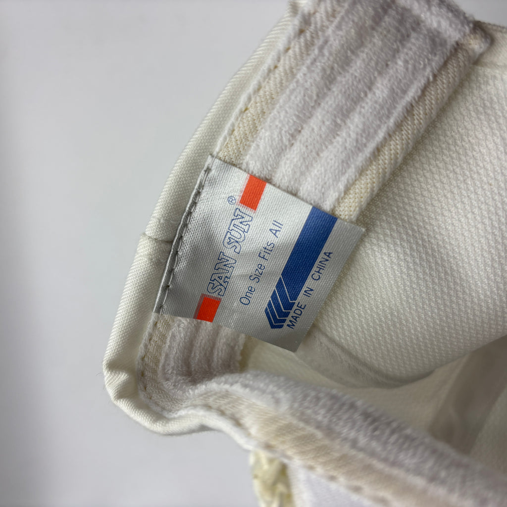 Vintage Los Angeles Dodgers LA Dave White Blue Patch Strapback Hat