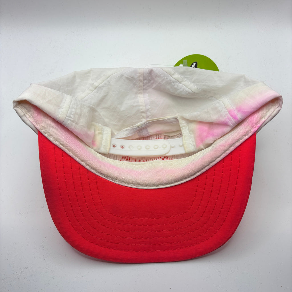 Vintage Cincinnati Reds MLB Neon Red White Nylon 90's Annco Snapback Hat