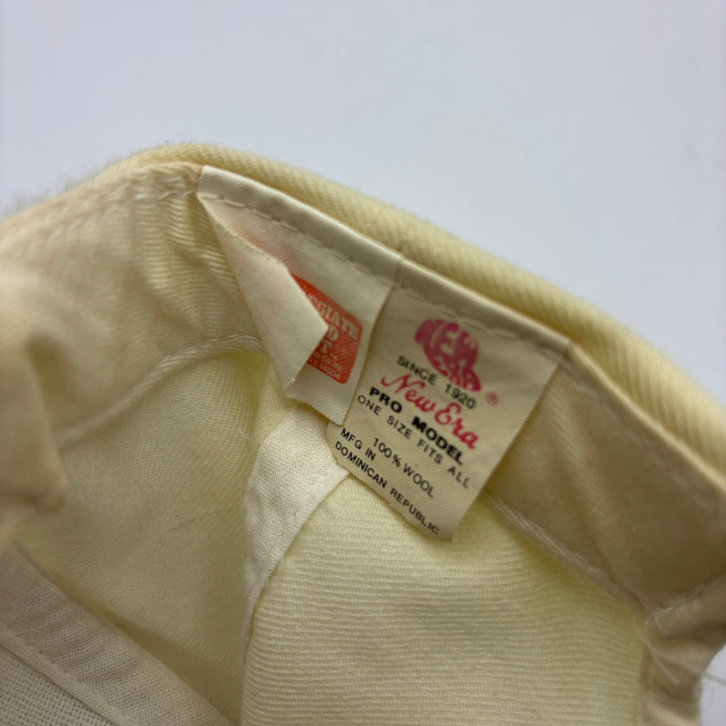 Vintage Michigan State University Spartans MSU Helmet Cream Wool New Era Snapback Hat