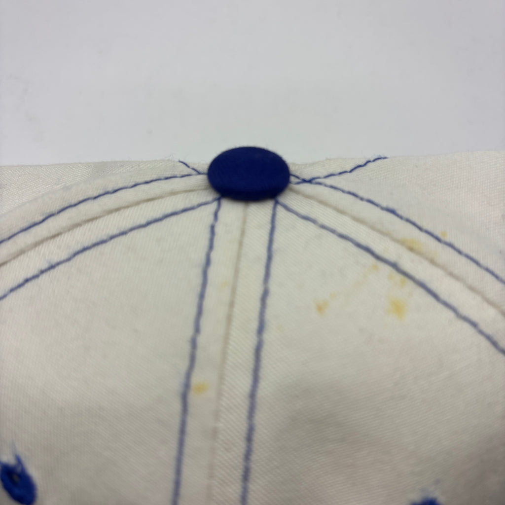 Vintage Duke University Starter Spellout White Blue Devils Snapback Hat