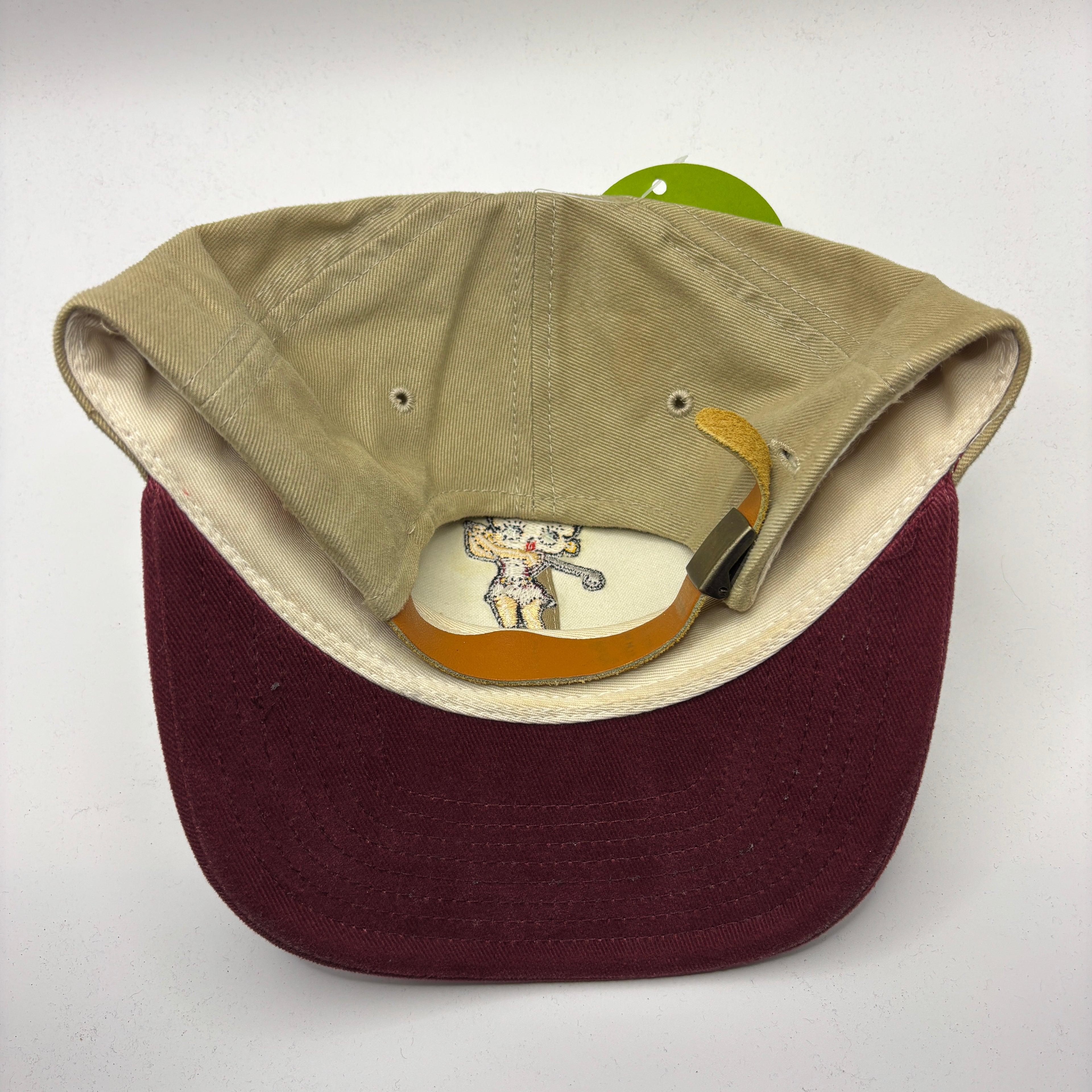 Vintage Betty Boop Golf 1993 American Needle Tan Red Strapback Hat