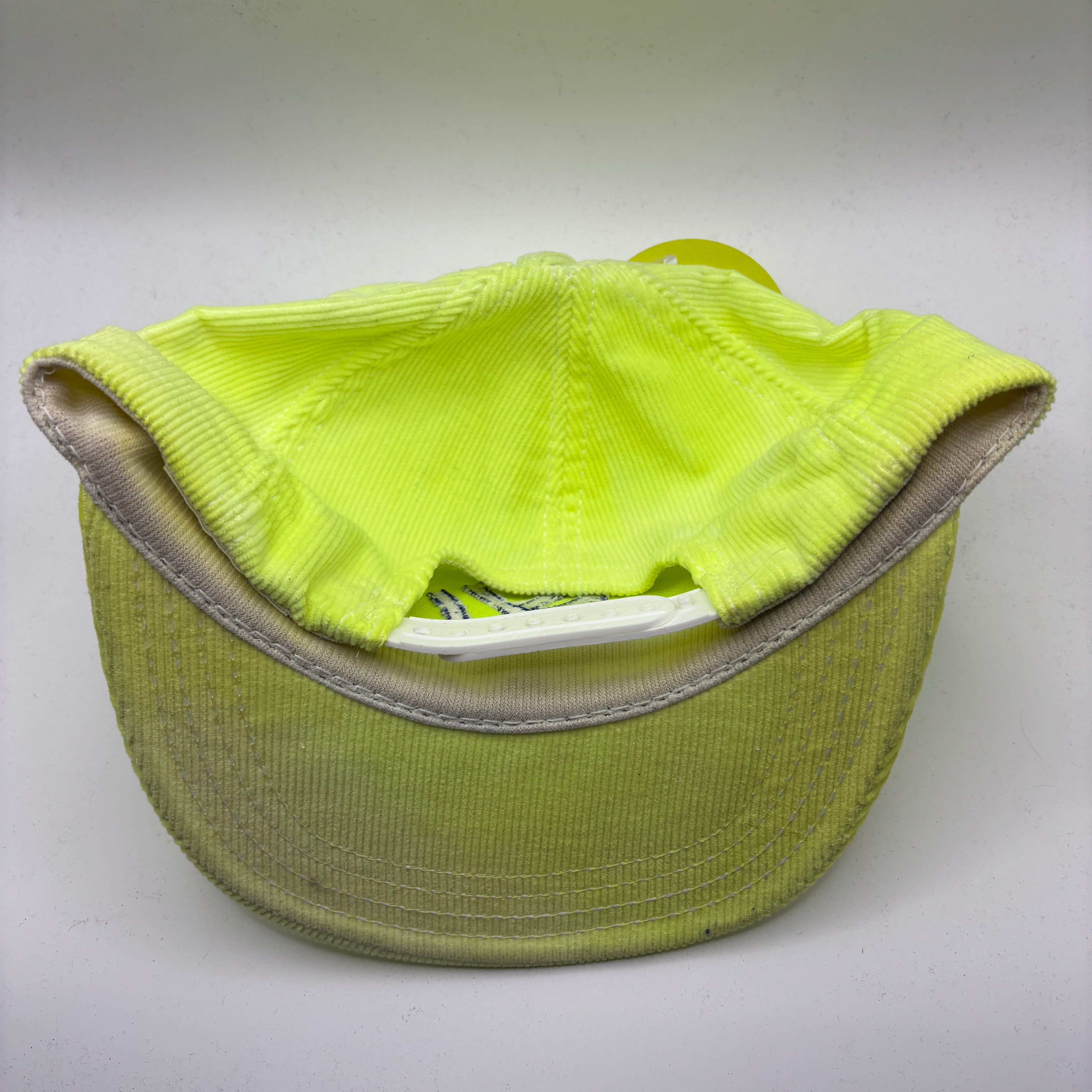 Vintage New York Yankees Neon Yellow Corduroy Gradient NY Snapback Hat