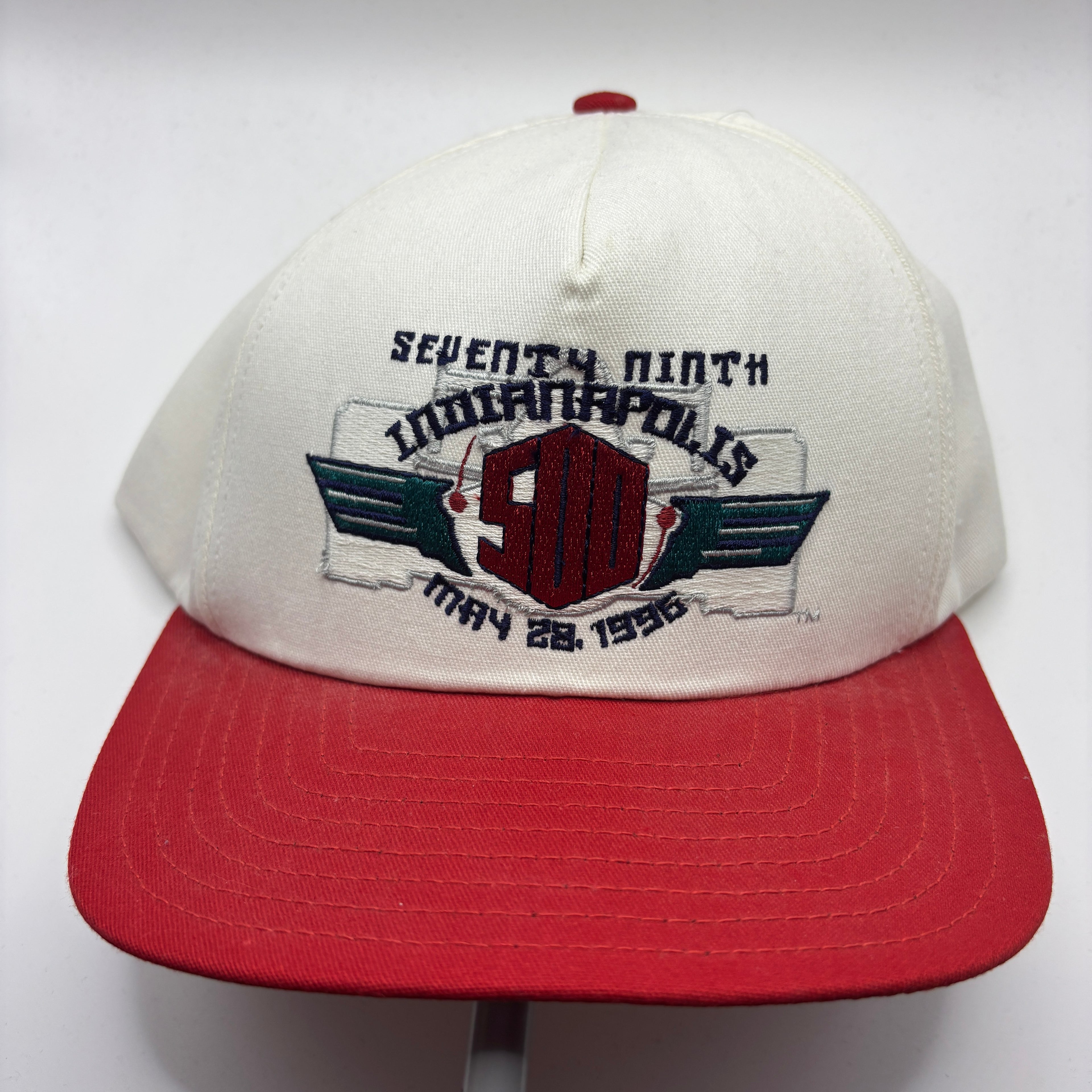 Vintage Indianapolis 500 Race 1996 79th Indy Firestone White Red Snapback Hat NWT