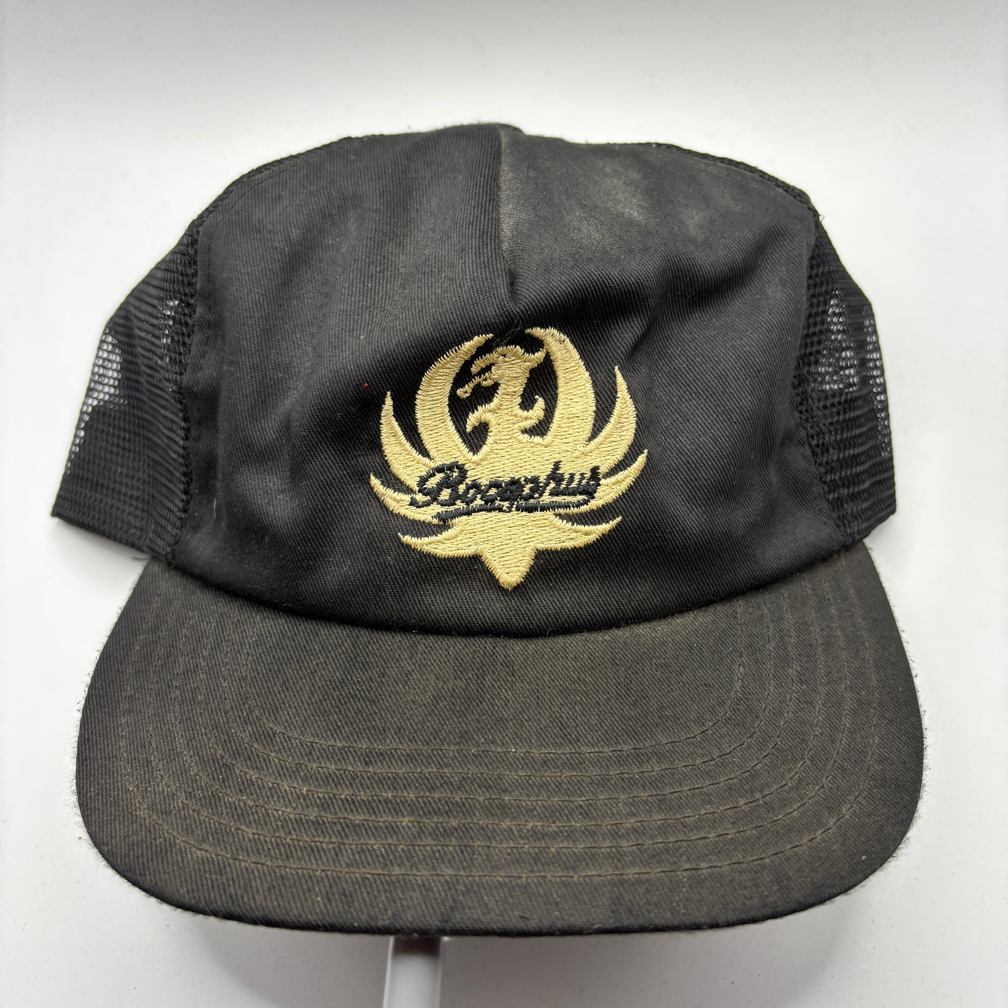 Vintage Bocephus Hank Williams Ruger Black Snapback Mesh Trucker Hat