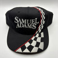 Vintage Samuel Adams Beer Checkered Flag Racing Black Snapback Hat