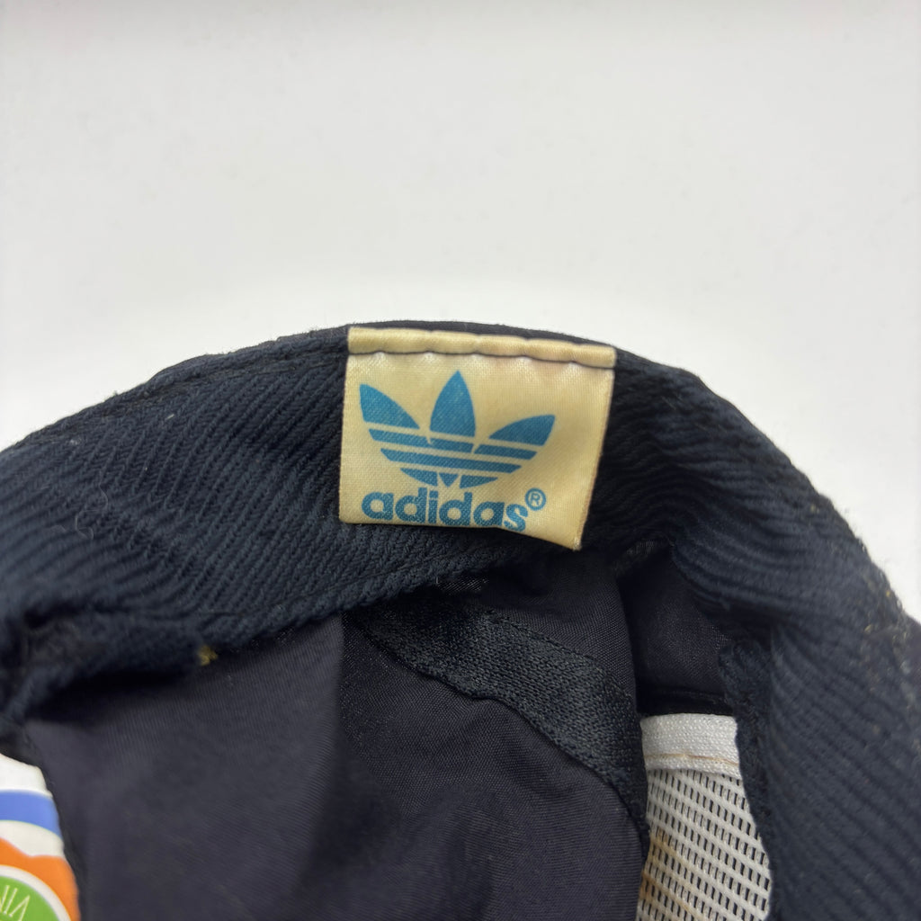 Vintage Adidas All Over 90's Neon Black Pink Nylon Snapback Hat