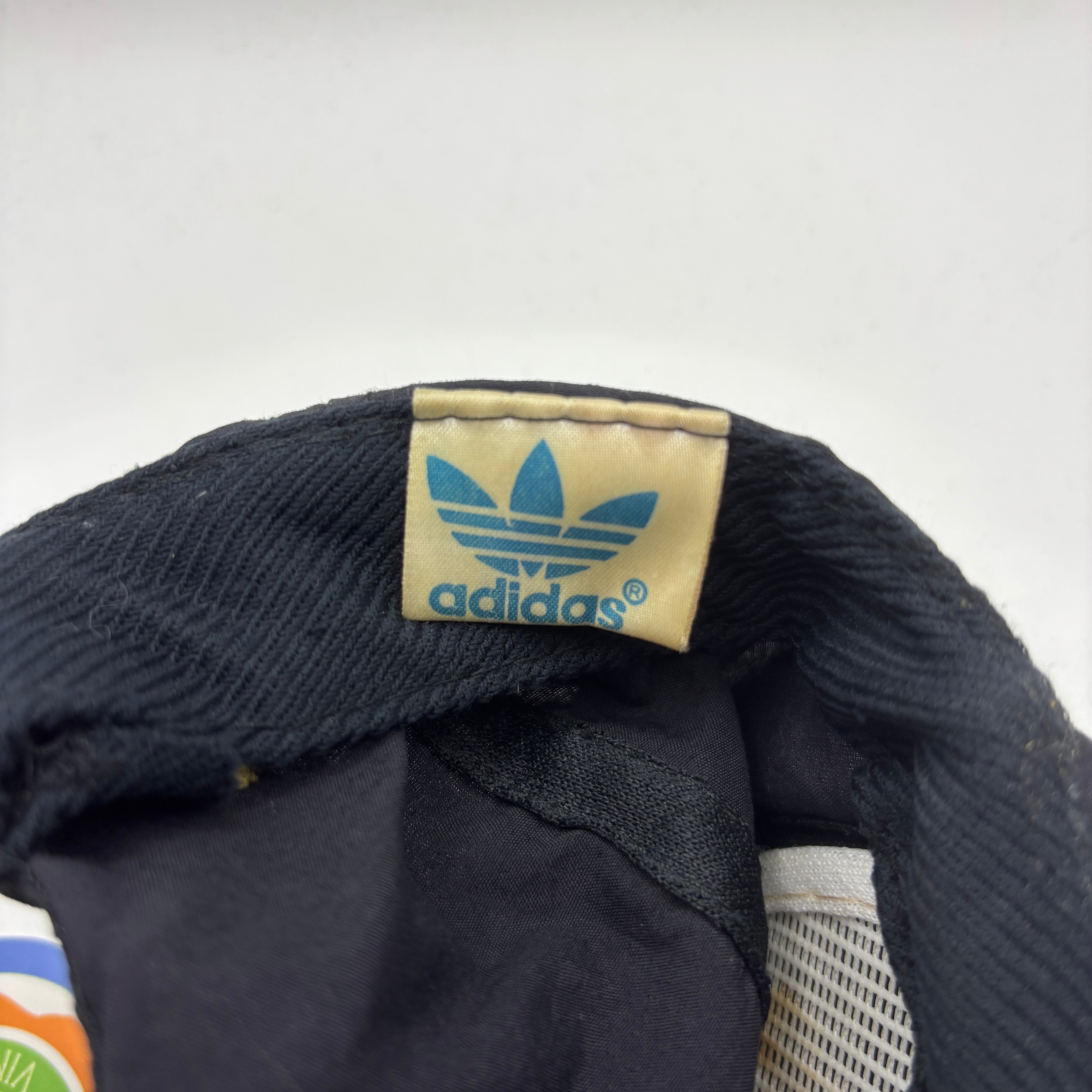 Vintage Adidas All Over 90's Neon Black Pink Nylon Snapback Hat